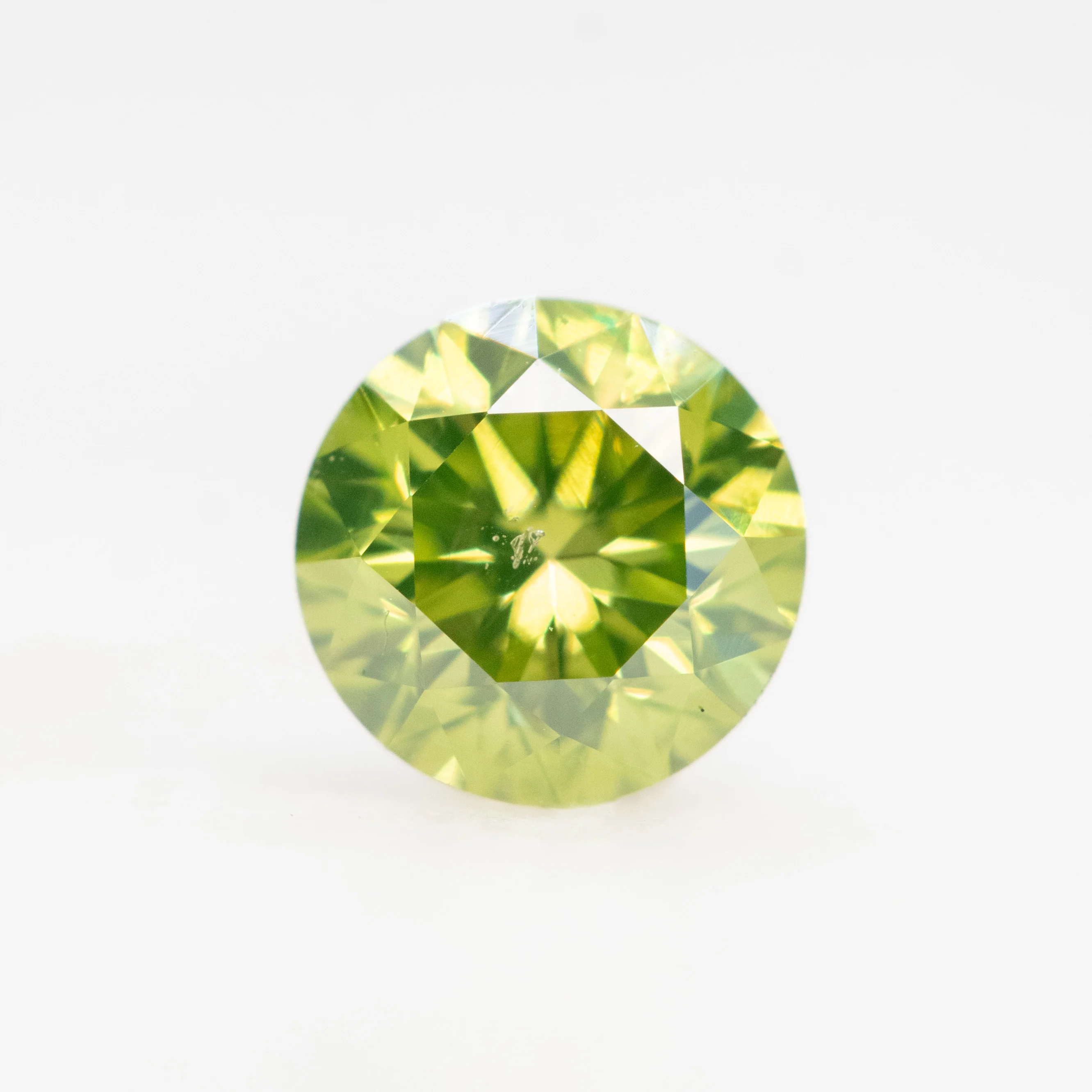 0.50 Carat Certified Round Green Diamond for Custom Work - Inventory Code GCCR050