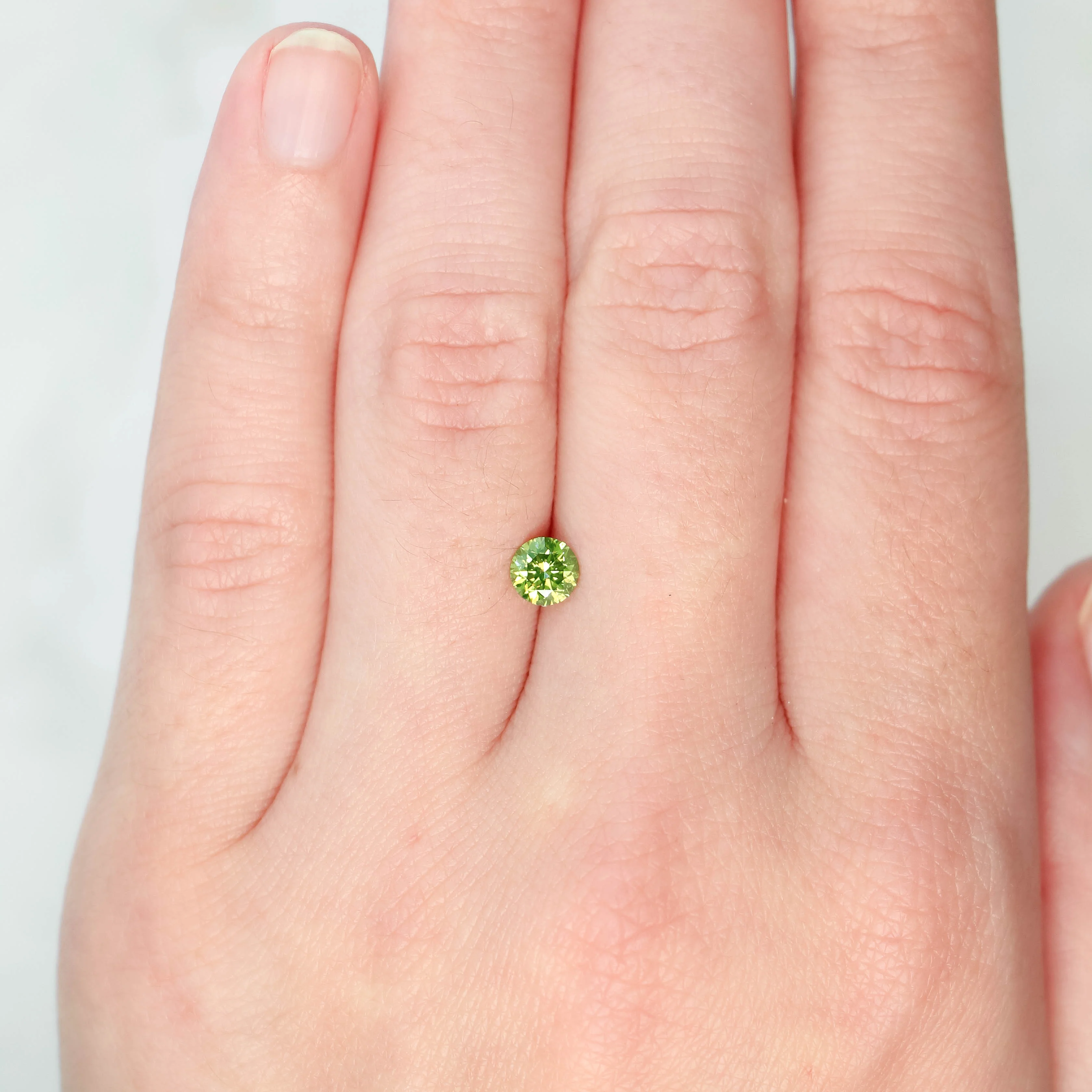 0.50 Carat Certified Round Green Diamond for Custom Work - Inventory Code GCCR050 - Image 2