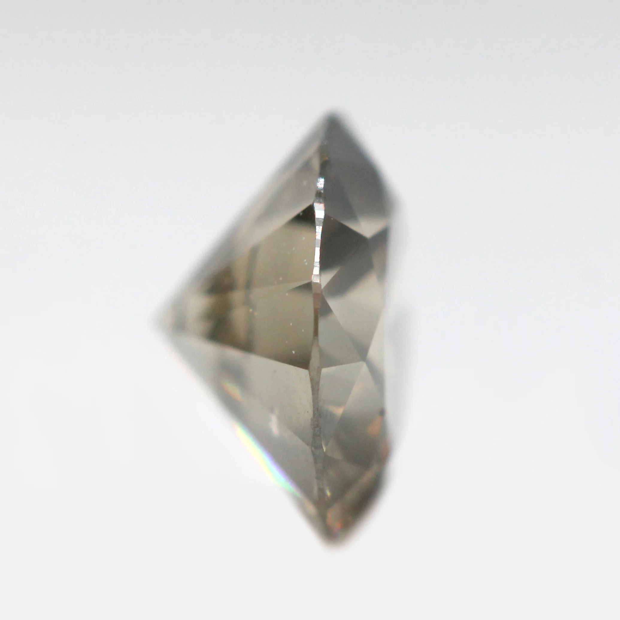 0.55 Carat Round Champagne Salt and Pepper Diamond for Custom Work - Inventory Code SCR055 - Image 5