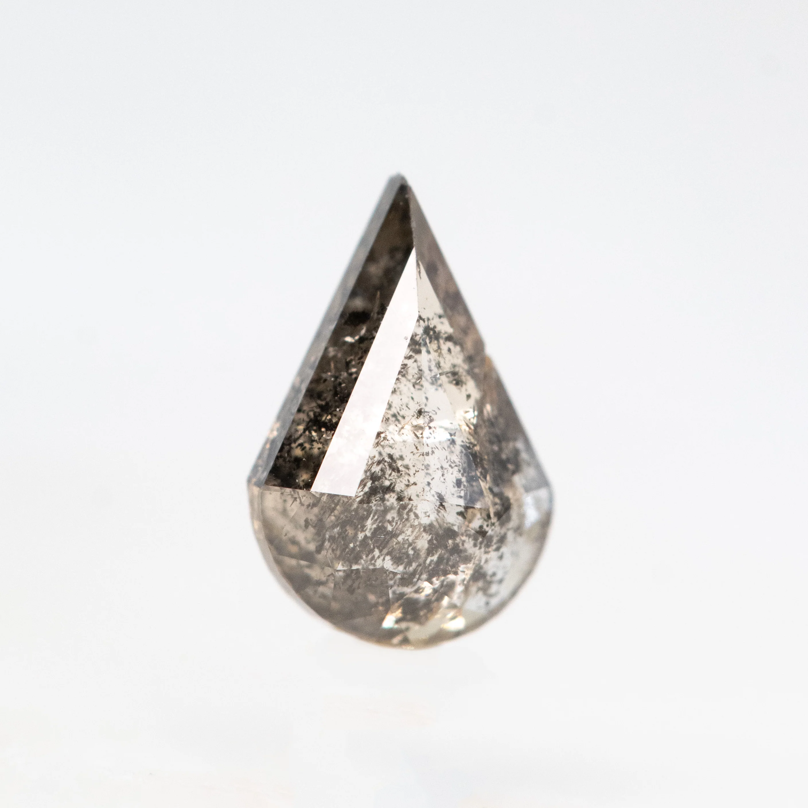 0.59 Carat Gray Geometric Pear Salt and Pepper Diamond for Custom Work - Inventory Code DSP059 - Image 4