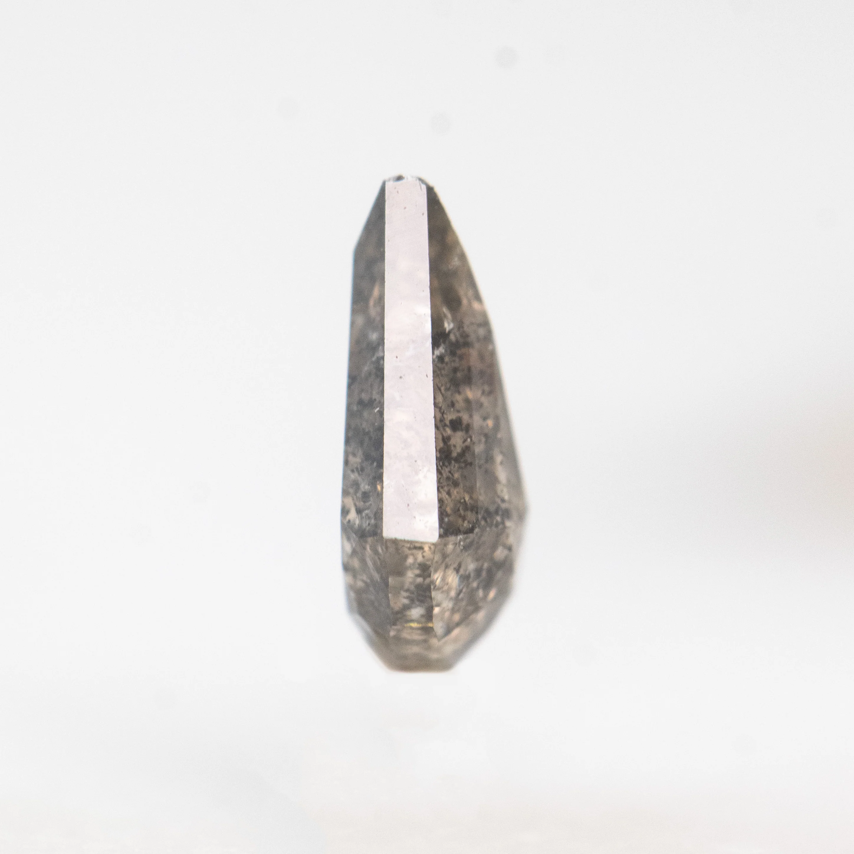 0.59 Carat Gray Geometric Pear Salt and Pepper Diamond for Custom Work - Inventory Code DSP059 - Image 5