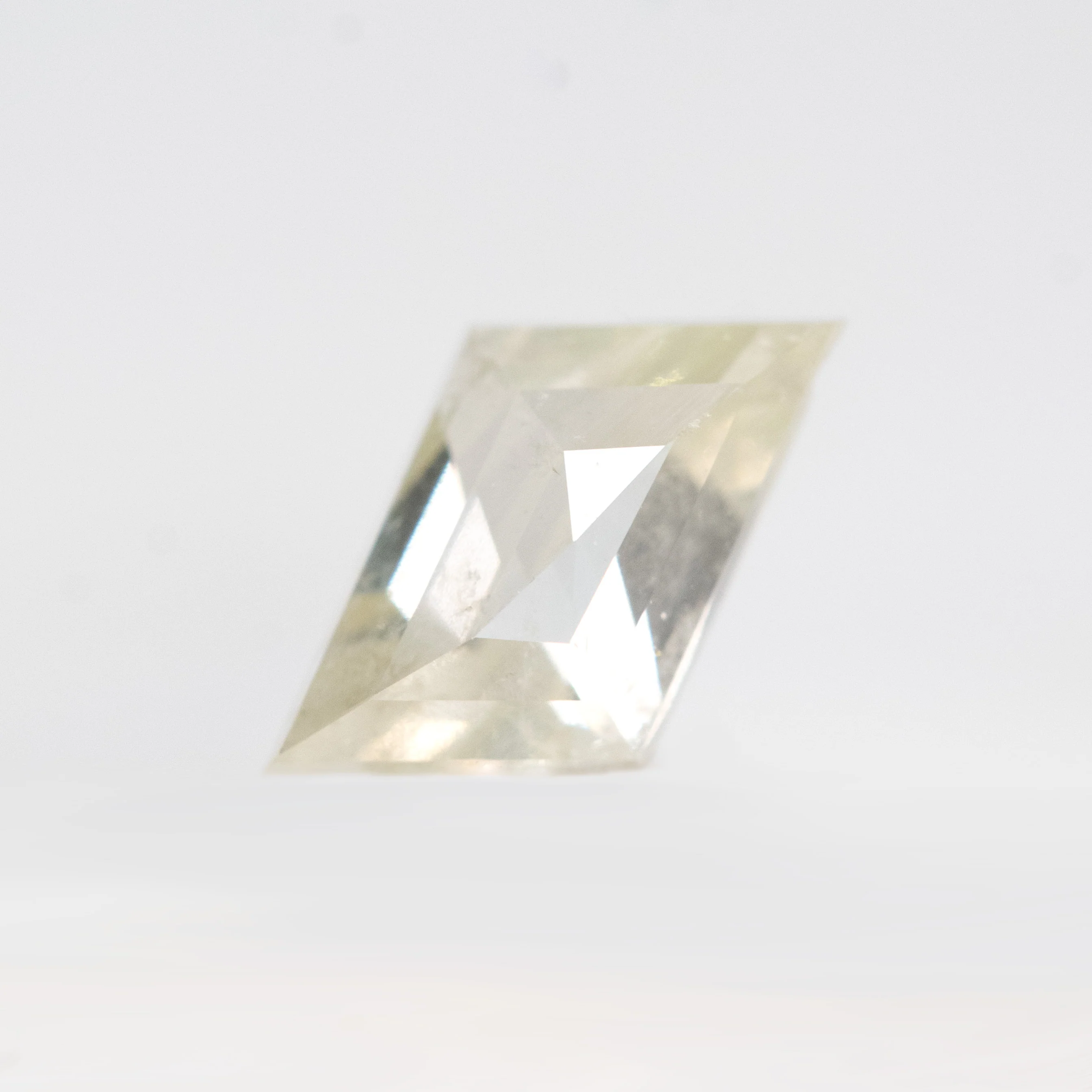 0.59 Carat Misty White Rhombus Salt and Pepper Diamond for Custom Work - Inventory Code MWR059