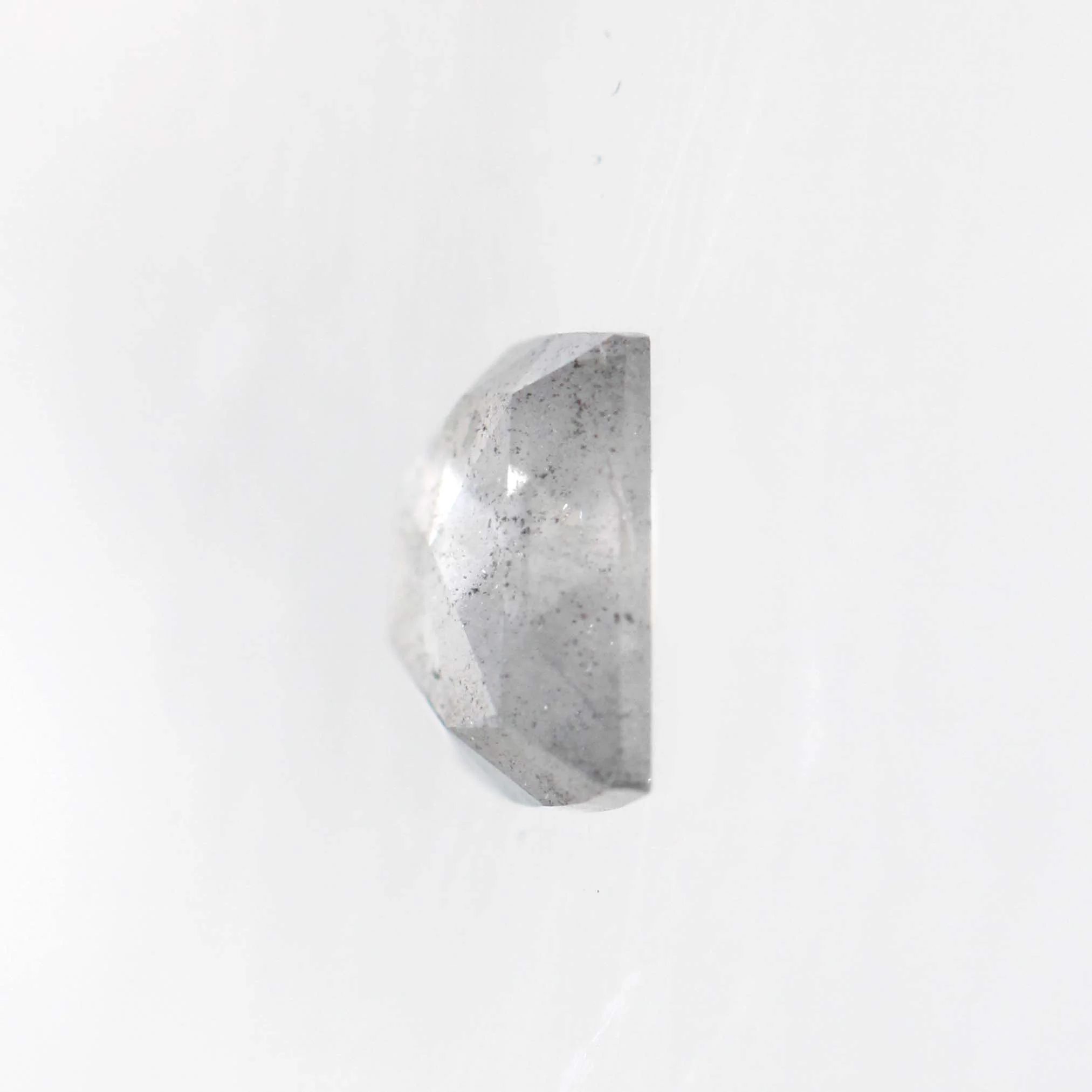 0.63 Carat Misty Gray Half Moon Salt and Pepper Diamond for Custom Work - Inventory Code MGHM063 - Image 3