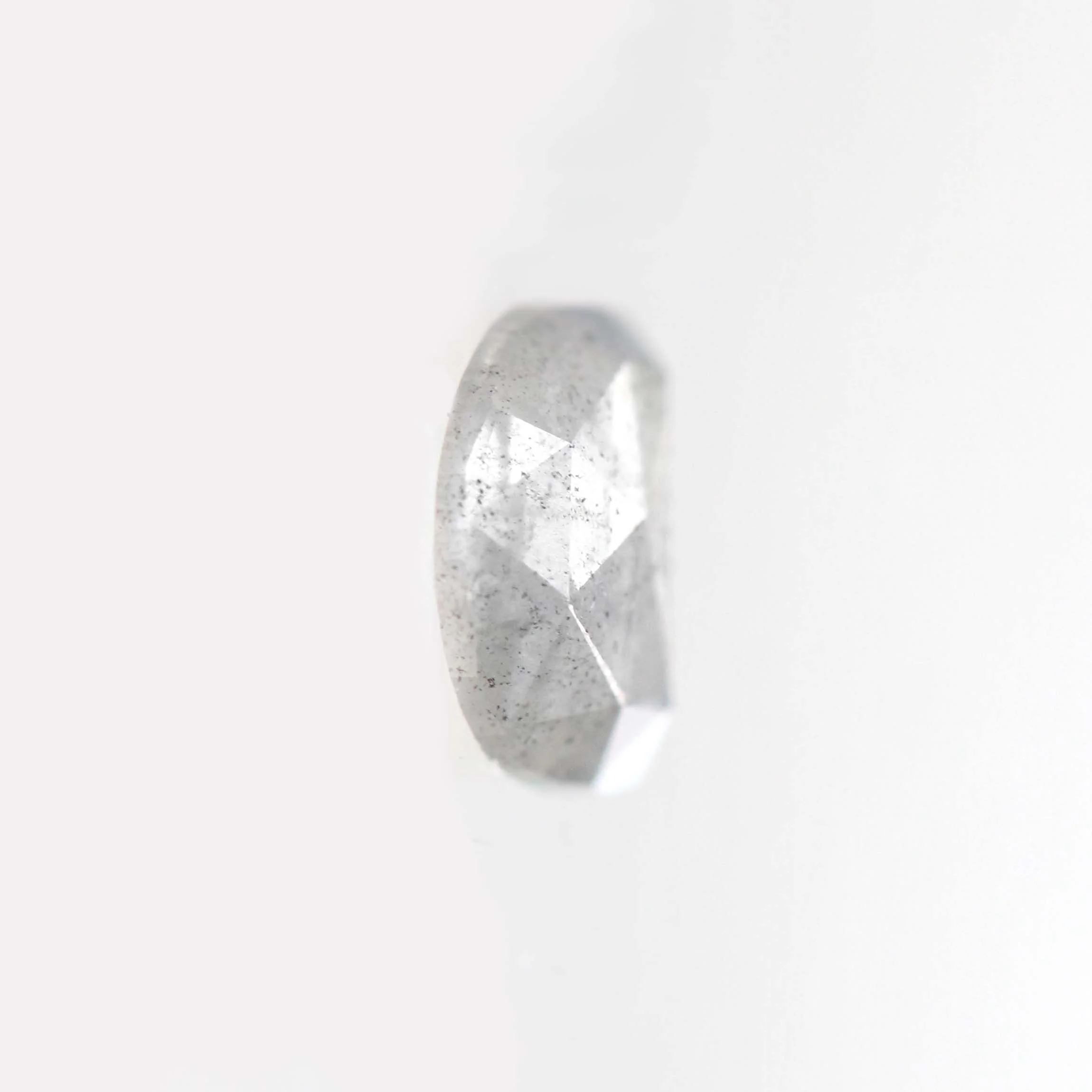 0.63 Carat Misty Gray Half Moon Salt and Pepper Diamond for Custom Work - Inventory Code MGHM063 - Image 4