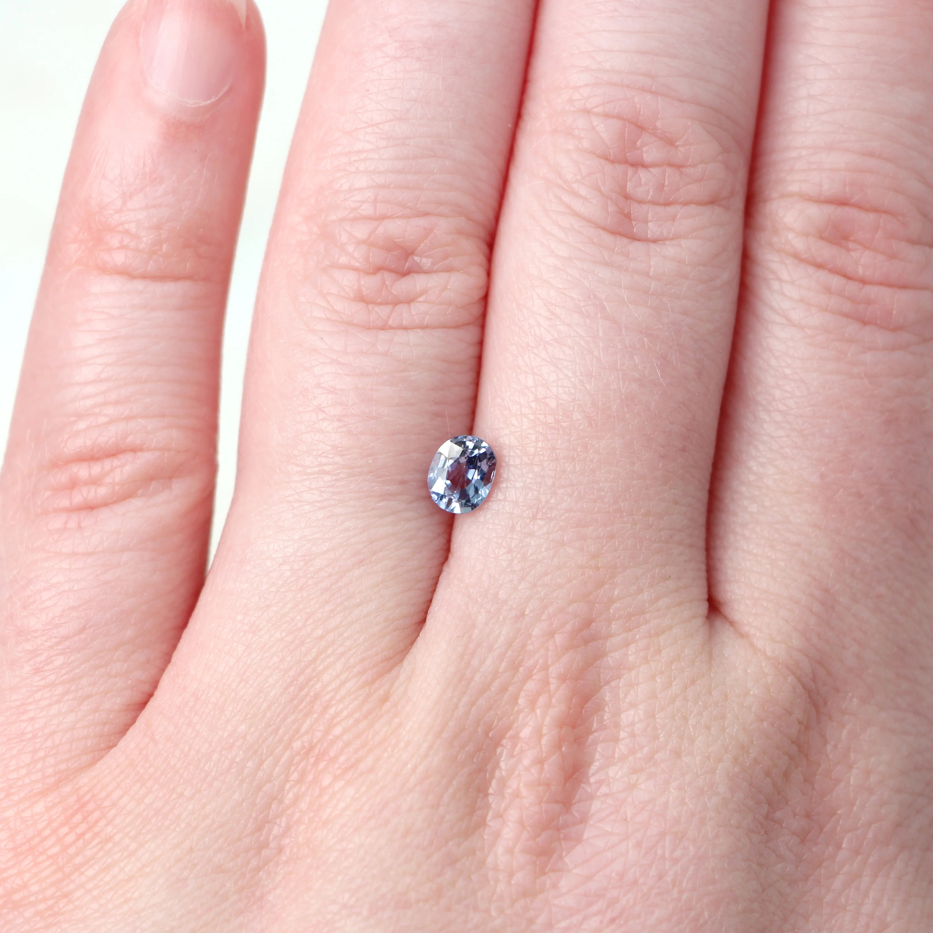 0.63 Carat Periwinkle Blue Oval Montana Sapphire for Custom Work - Inventory Code BOS063 - Image 2