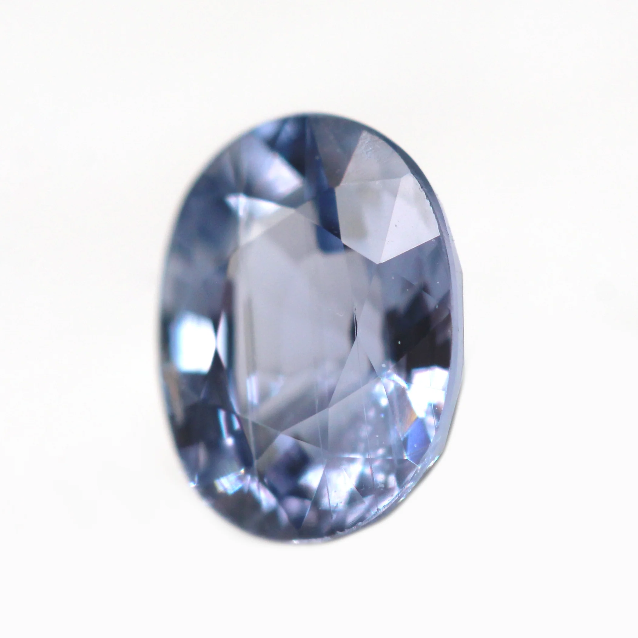 0.63 Carat Periwinkle Blue Oval Montana Sapphire for Custom Work - Inventory Code BOS063 - Image 3