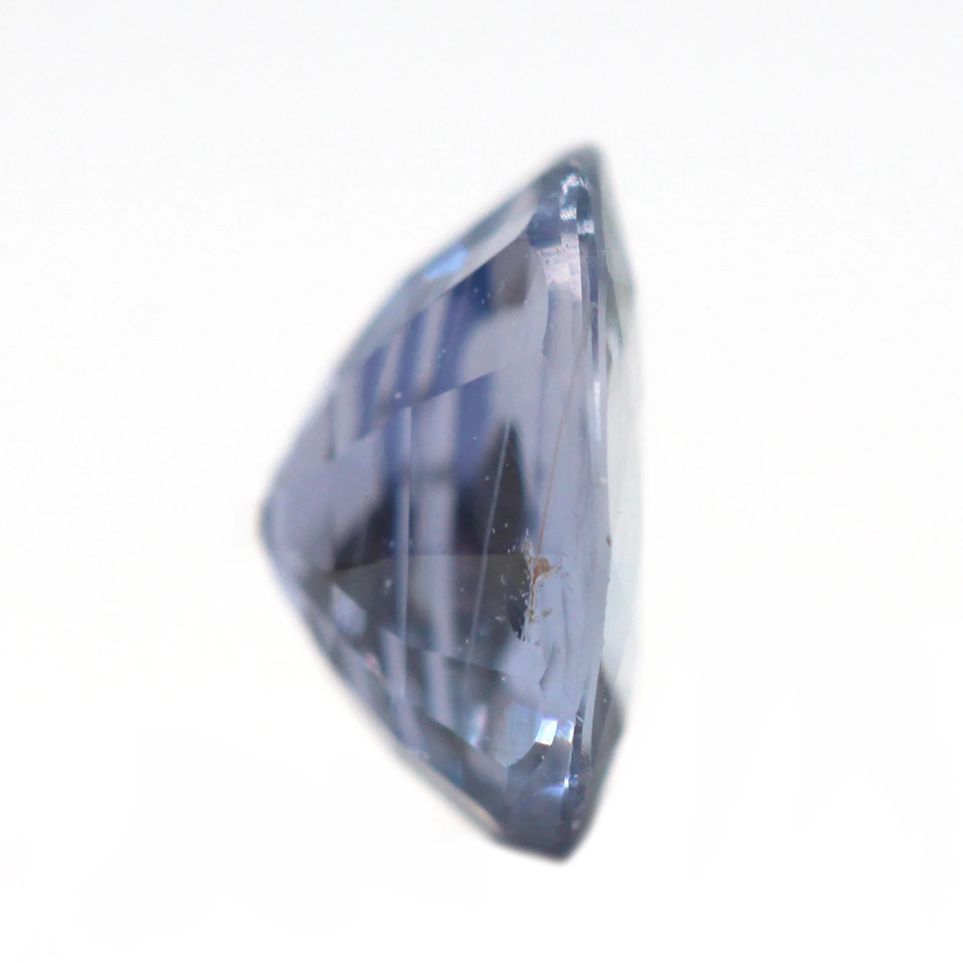 0.63 Carat Periwinkle Blue Oval Montana Sapphire for Custom Work - Inventory Code BOS063 - Image 5