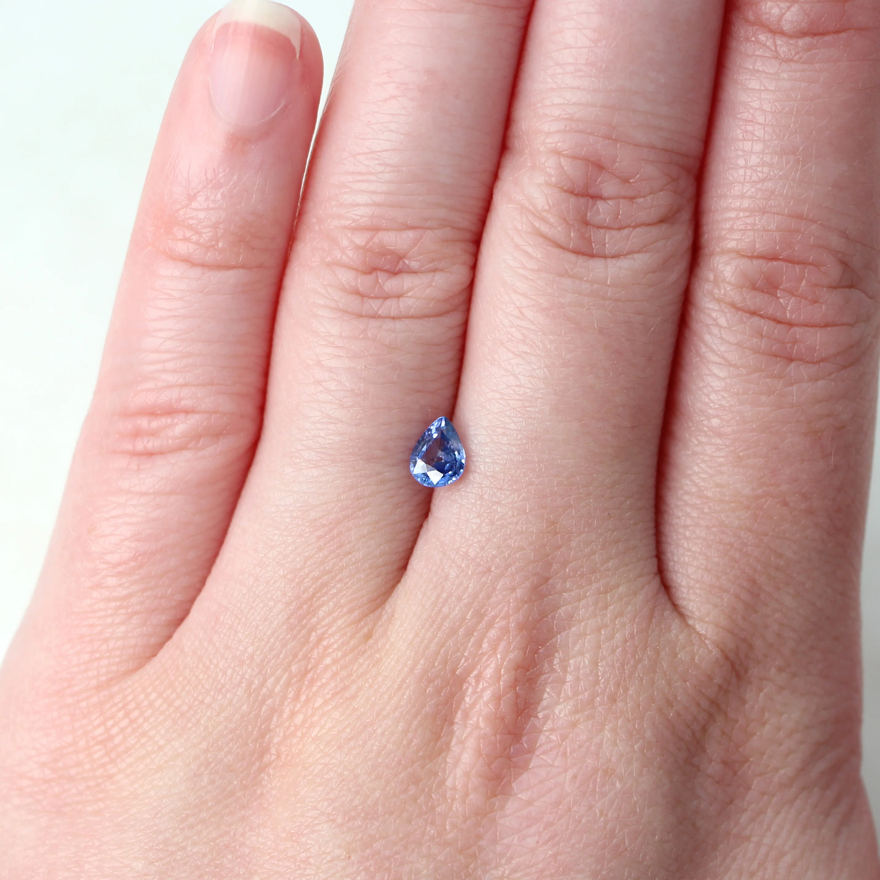 0.64 Carat Blue Pear Sapphire for Custom Work - Inventory Code BPS064 - Image 2