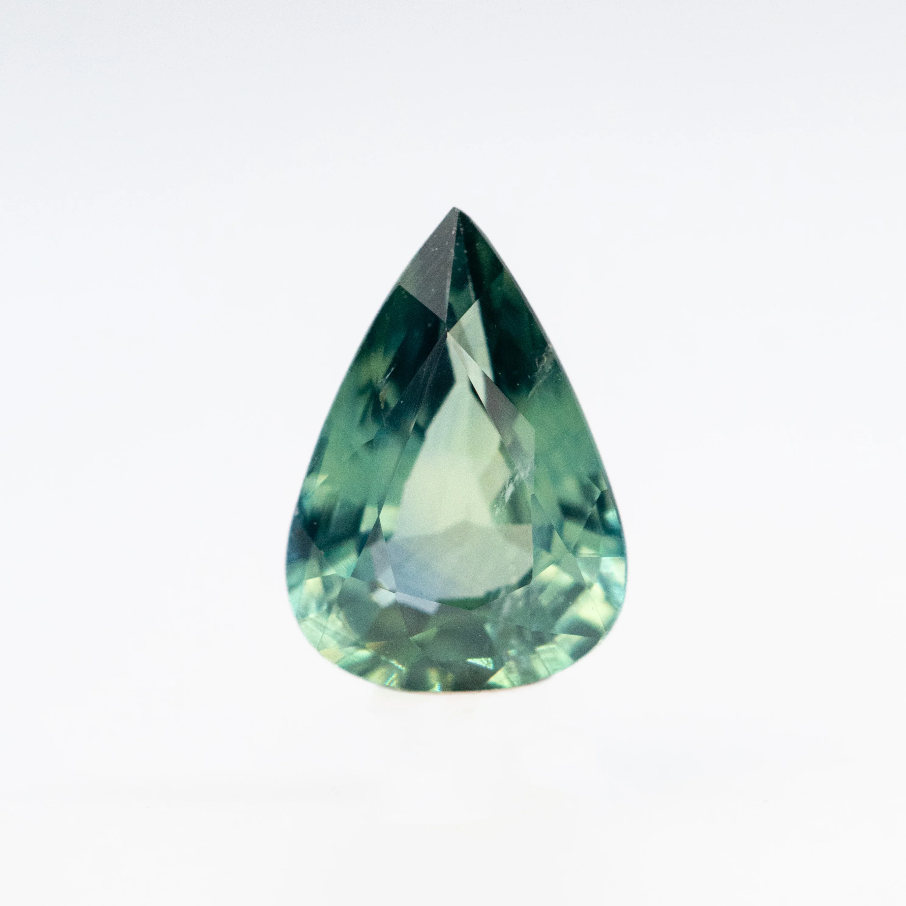 0.68 Carat Teal Pear Sapphire for Custom Work - Inventory Code TPS068