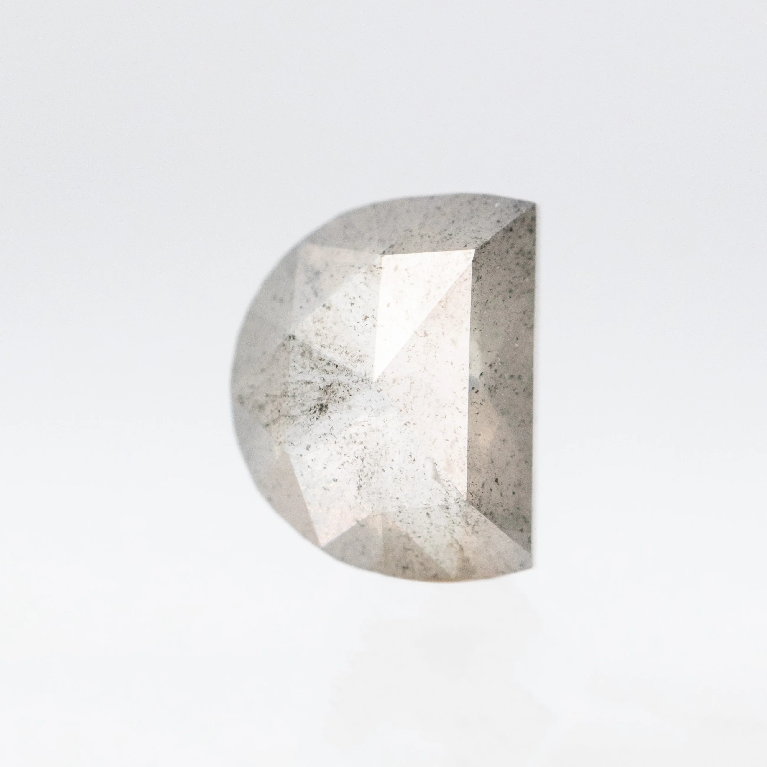 0.71 Carat Misty Gray Half Moon Salt and Pepper Diamond for Custom Work - Inventory Code MWH071