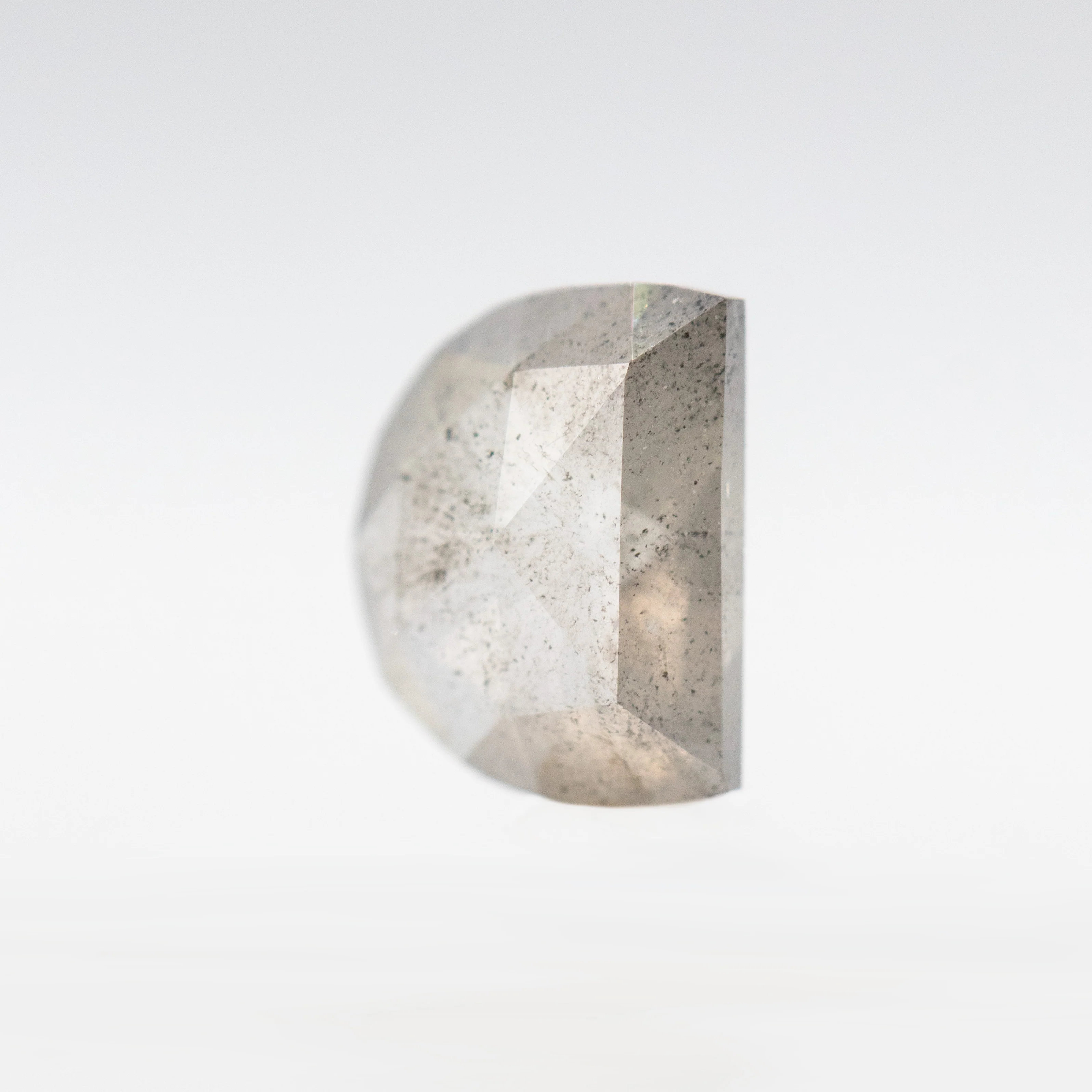 0.71 Carat Misty Gray Half Moon Salt and Pepper Diamond for Custom Work - Inventory Code MWH071 - Image 3