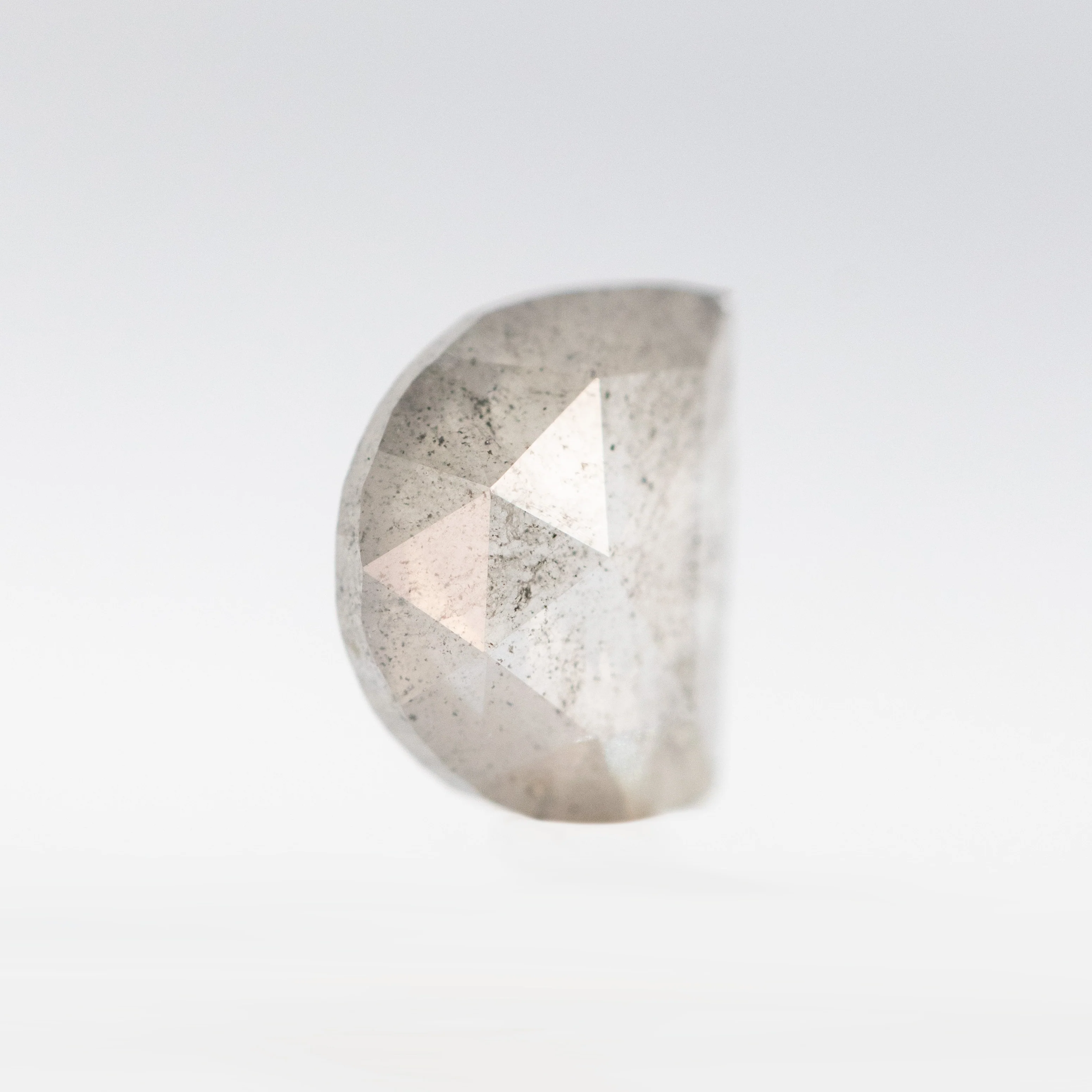0.71 Carat Misty Gray Half Moon Salt and Pepper Diamond for Custom Work - Inventory Code MWH071 - Image 4