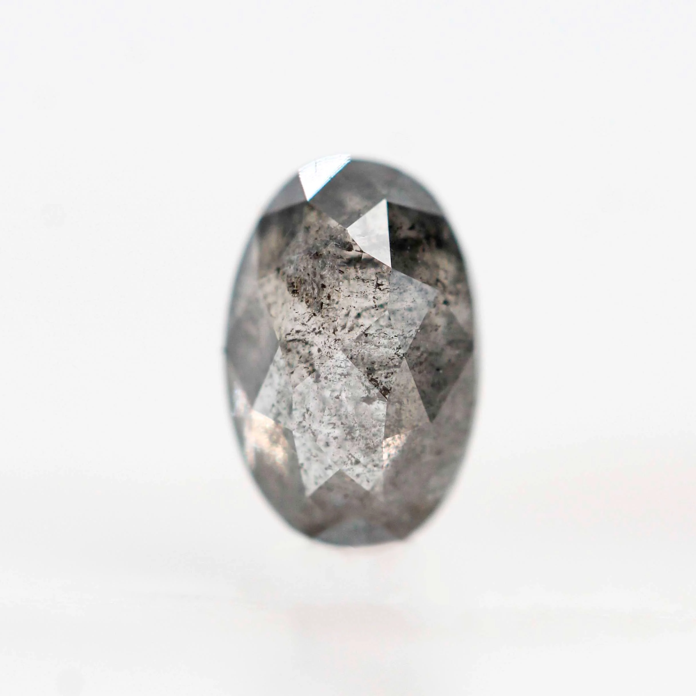 0.72 Carat Charcoal Oval Salt and Pepper Diamond for Custom Work - Inventory Code DSO072 - Image 4
