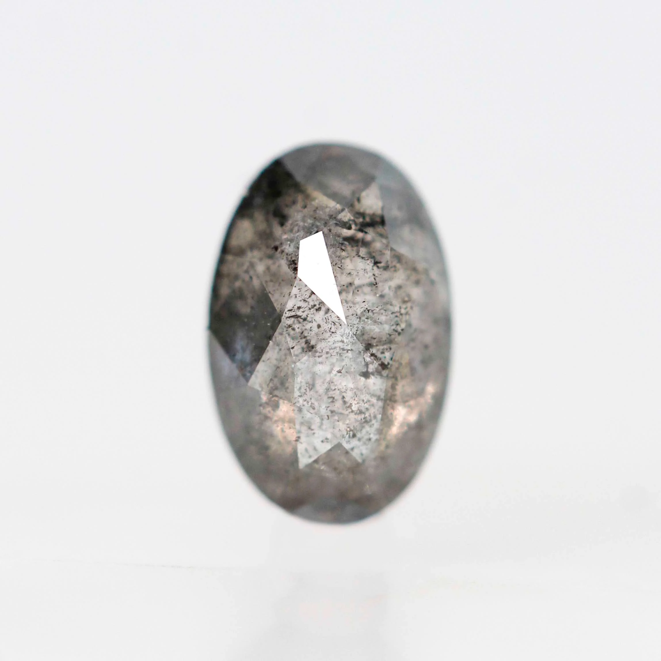 0.72 Carat Charcoal Oval Salt and Pepper Diamond for Custom Work - Inventory Code DSO072 - Image 5
