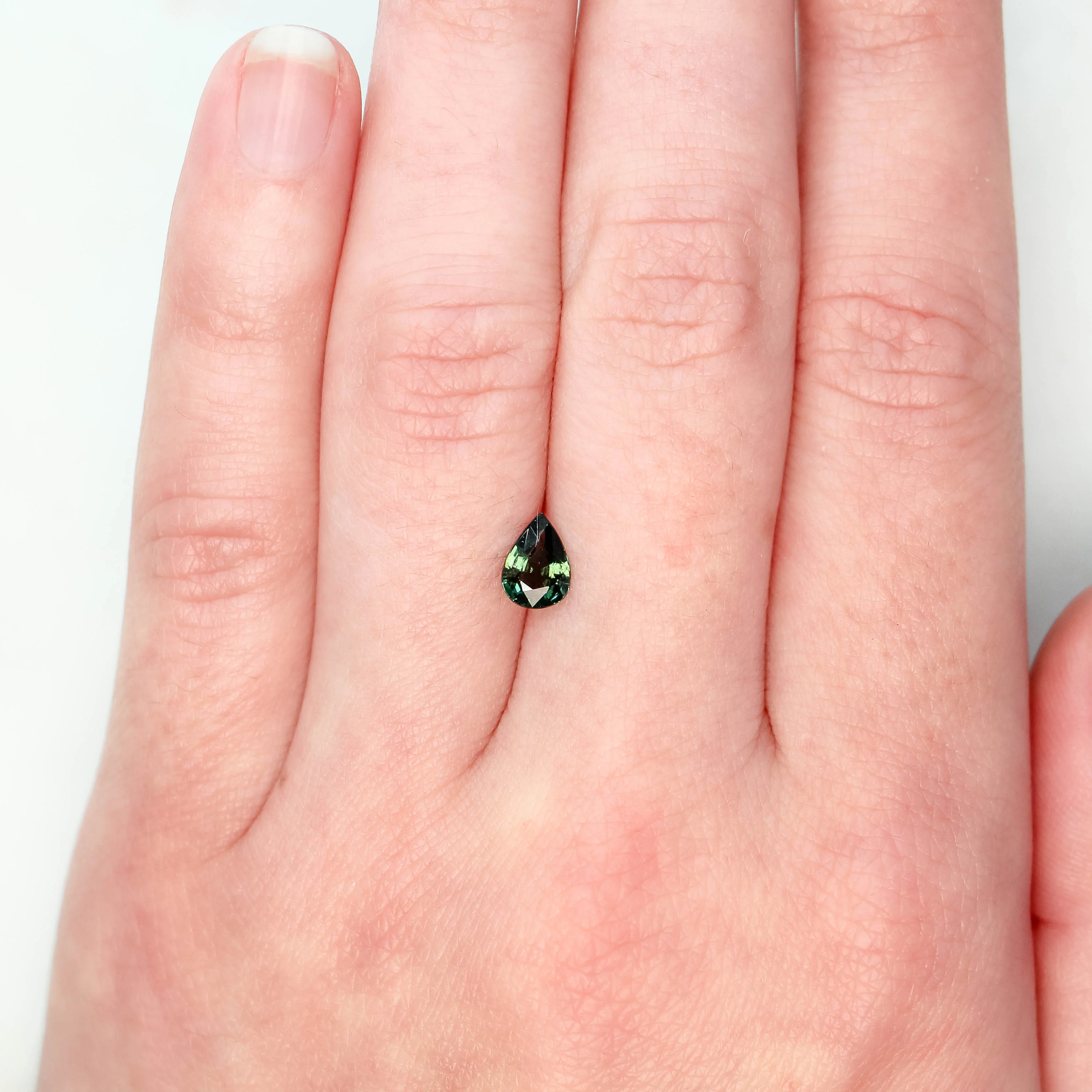 0.72 Carat Green Pear Sapphire for Custom Work - Inventory Code GPS072 - Image 2