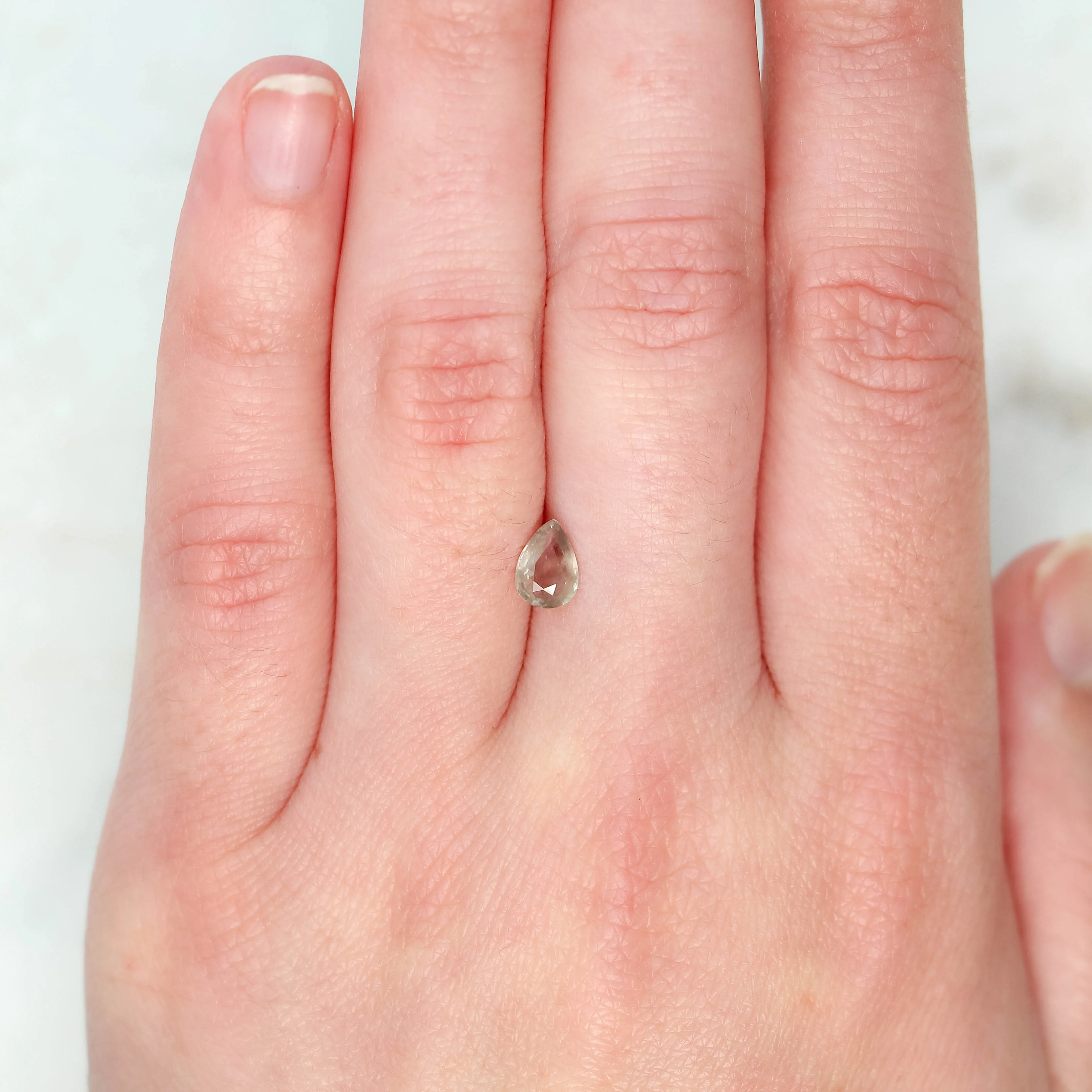 0.73 Carat Golden Pear Sapphire for Custom Work - Inventory Code GBPS073 - Image 2