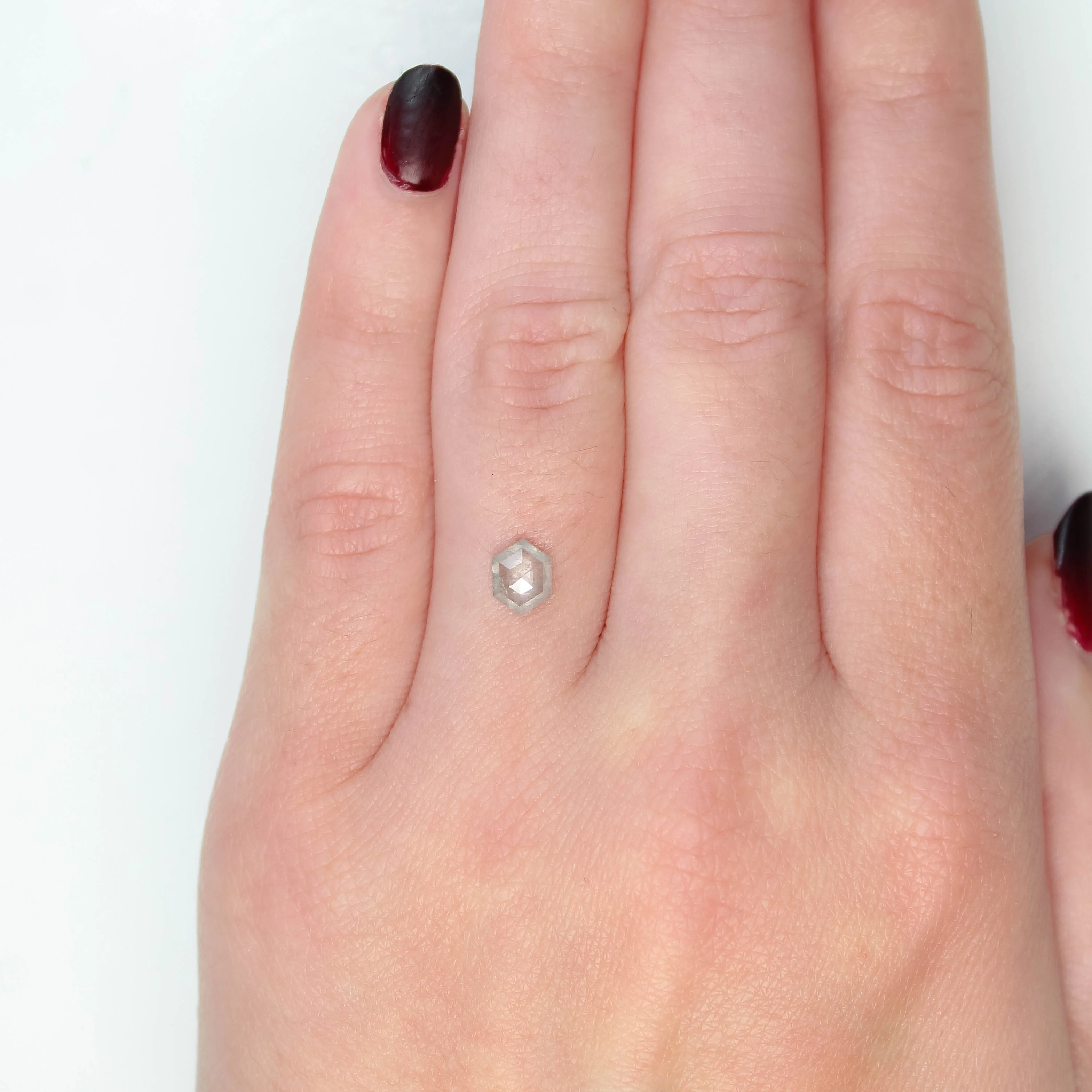 0.73 Carat Gray Hexagon Salt and Pepper Diamond for Custom Work - Inventory Code CCH073 - Image 2