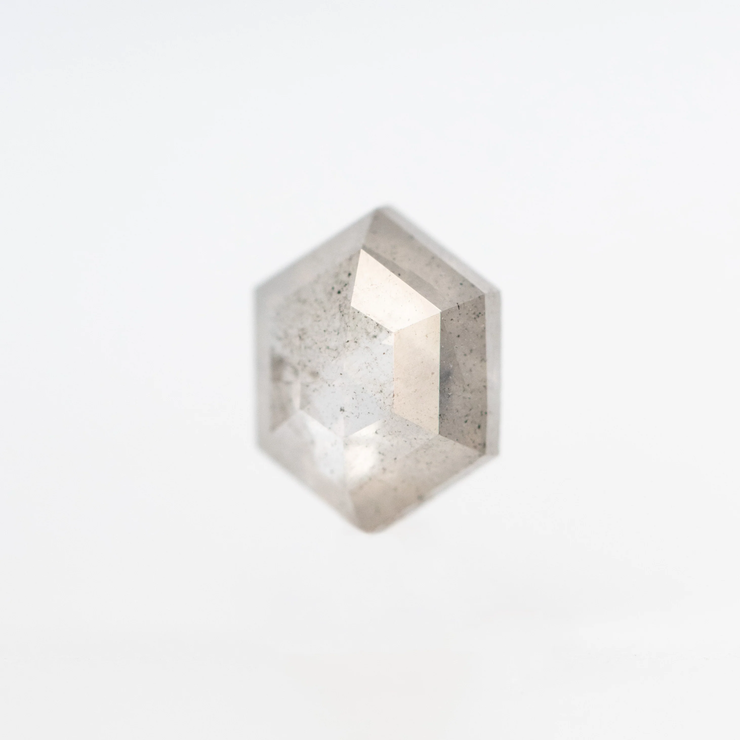 0.73 Carat Gray Hexagon Salt and Pepper Diamond for Custom Work - Inventory Code CCH073 - Image 3