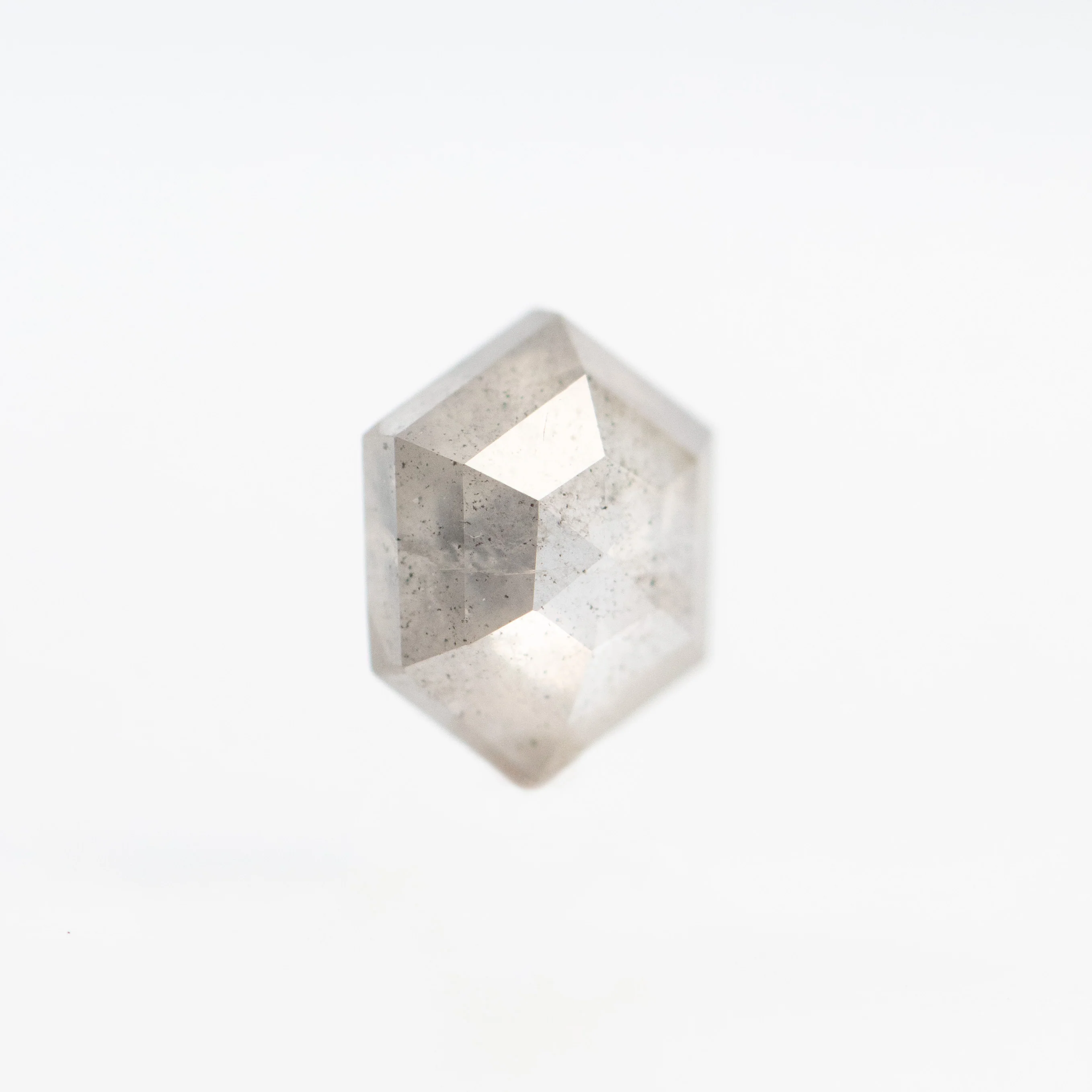 0.73 Carat Gray Hexagon Salt and Pepper Diamond for Custom Work - Inventory Code CCH073 - Image 4