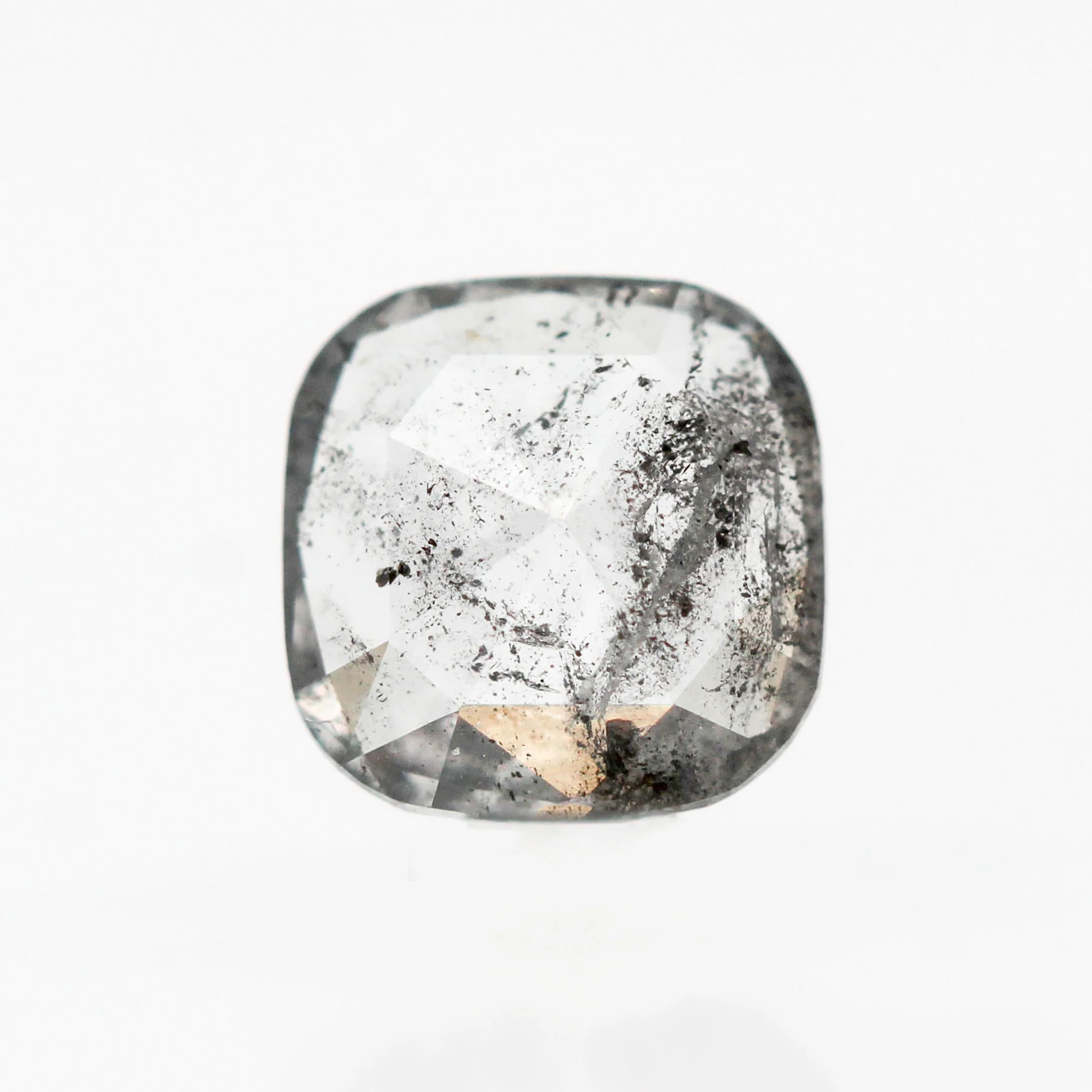 0.74 Carat Cushion Cut Salt and Pepper Diamond for Custom Work - Inventory Code DCC074 - Image 3