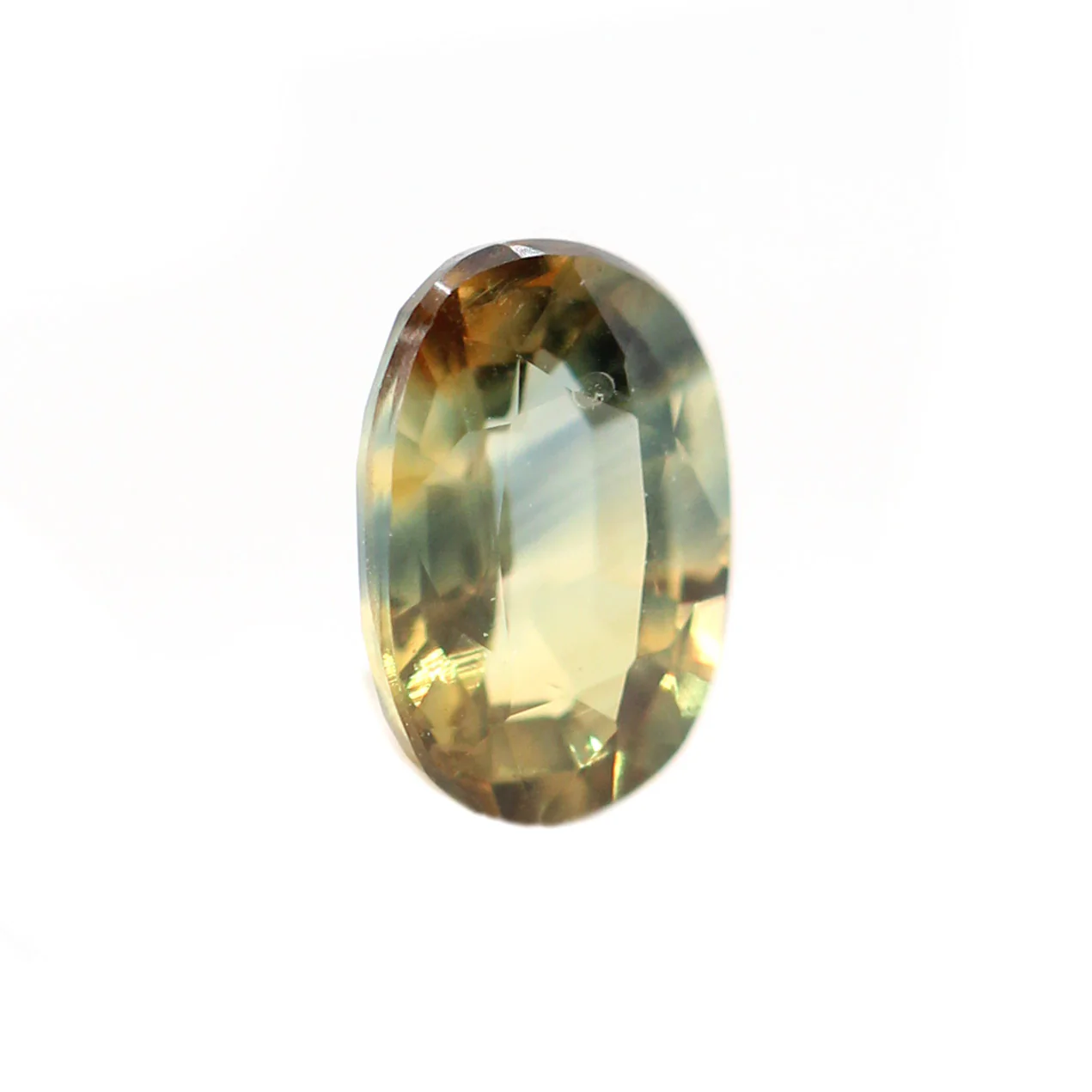 0.75 Carat Madagascar Bicolor Yellow and Blue Oval Sapphire for Custom Work - Inventory Code YBOS075 - Image 3