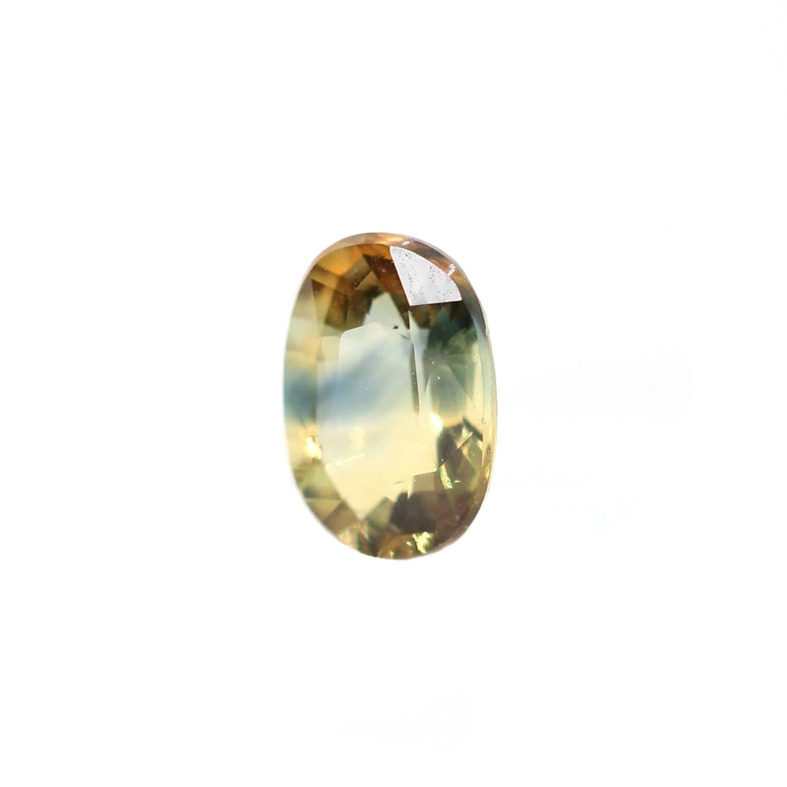 0.75 Carat Madagascar Bicolor Yellow and Blue Oval Sapphire for Custom Work - Inventory Code YBOS075 - Image 4