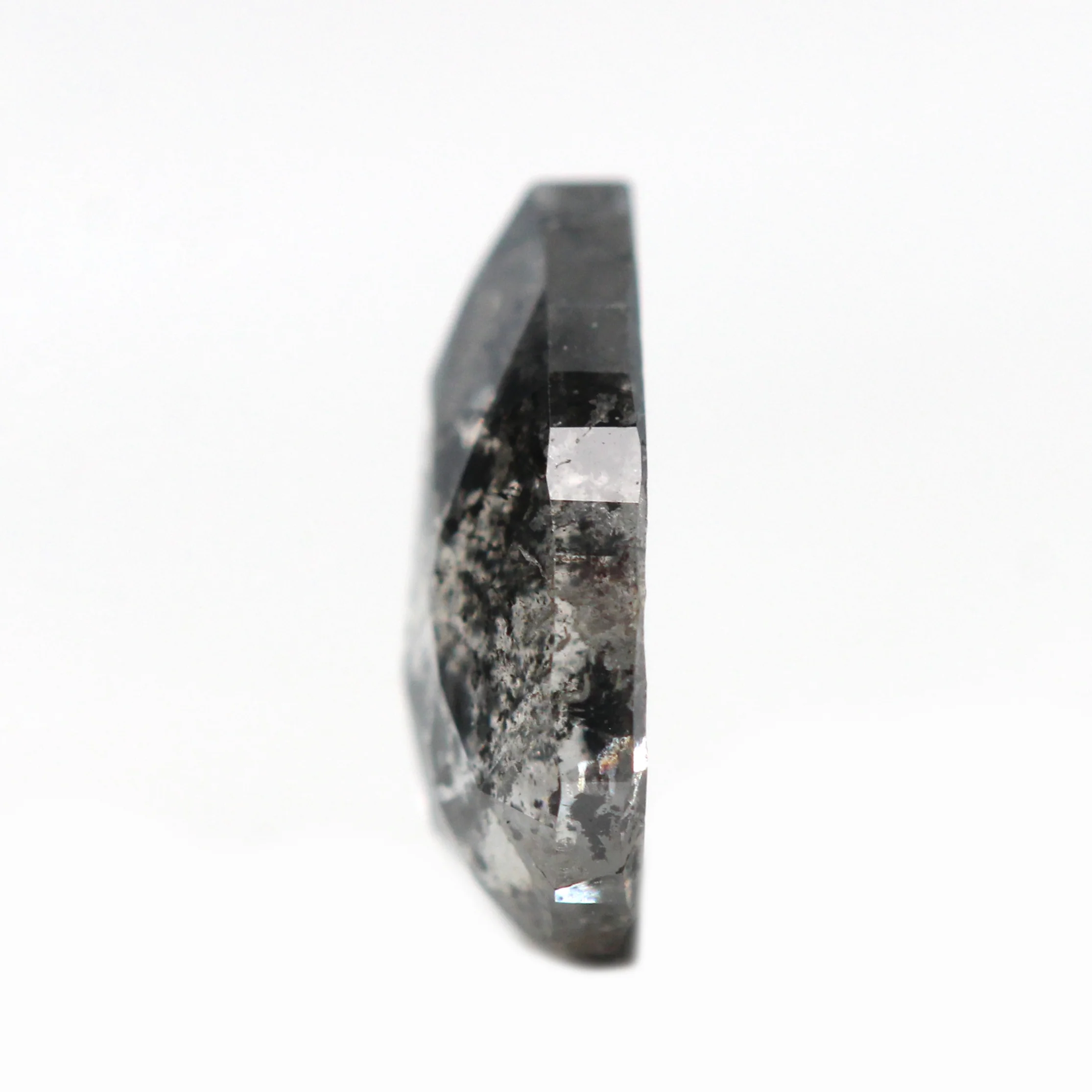 0.75 Carat Dark and Clear Pear Salt and Pepper Diamond for Custom Work - Inventory Code DCP075 - Image 5
