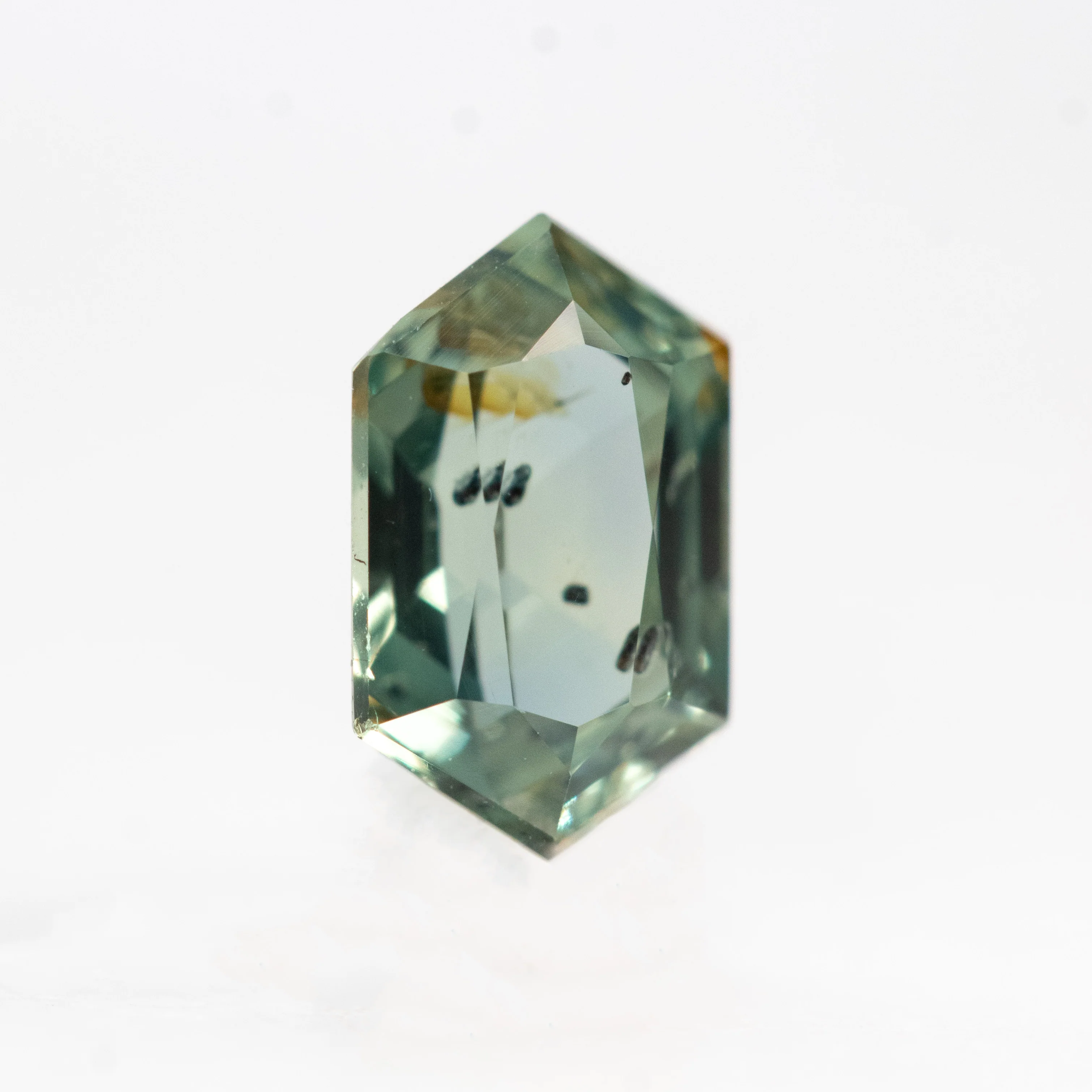 0.75 Carat Green Elongated Hexagon Sapphire for Custom Work - Inventory Code GHS075 - Image 4