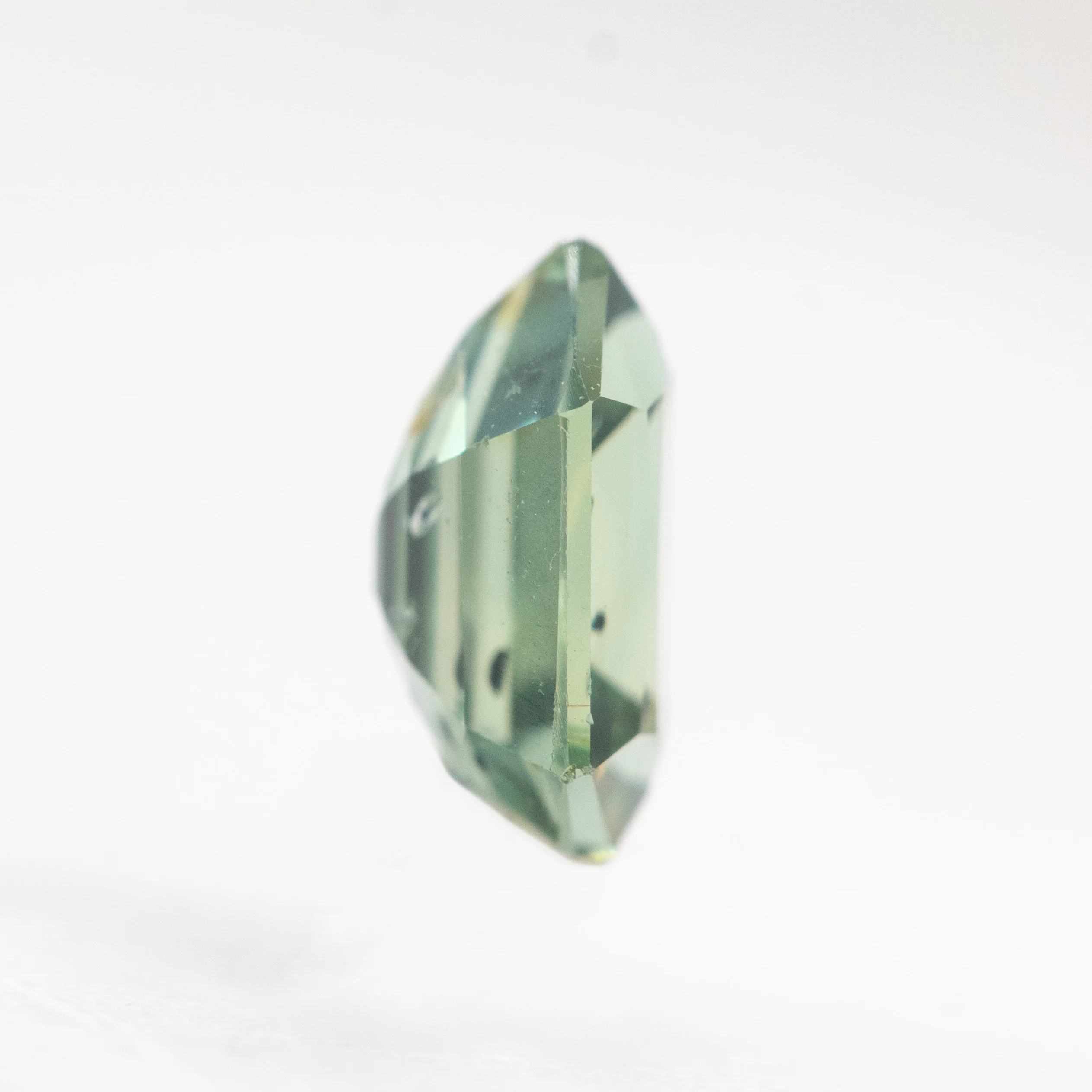 0.75 Carat Green Elongated Hexagon Sapphire for Custom Work - Inventory Code GHS075 - Image 5