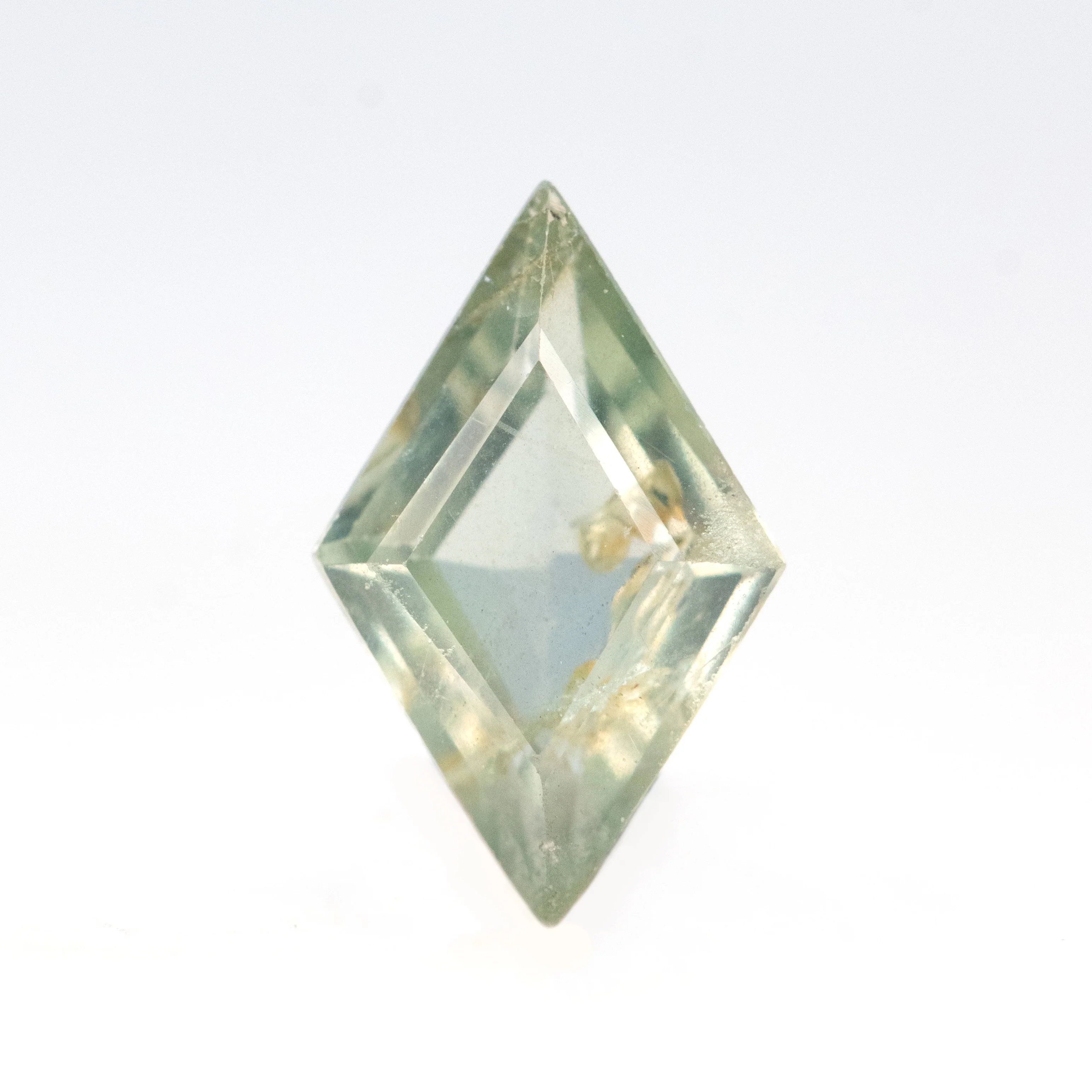 0.78 Carat Light Green Lozenge Sapphire for Custom Work - Inventory Code GLS078