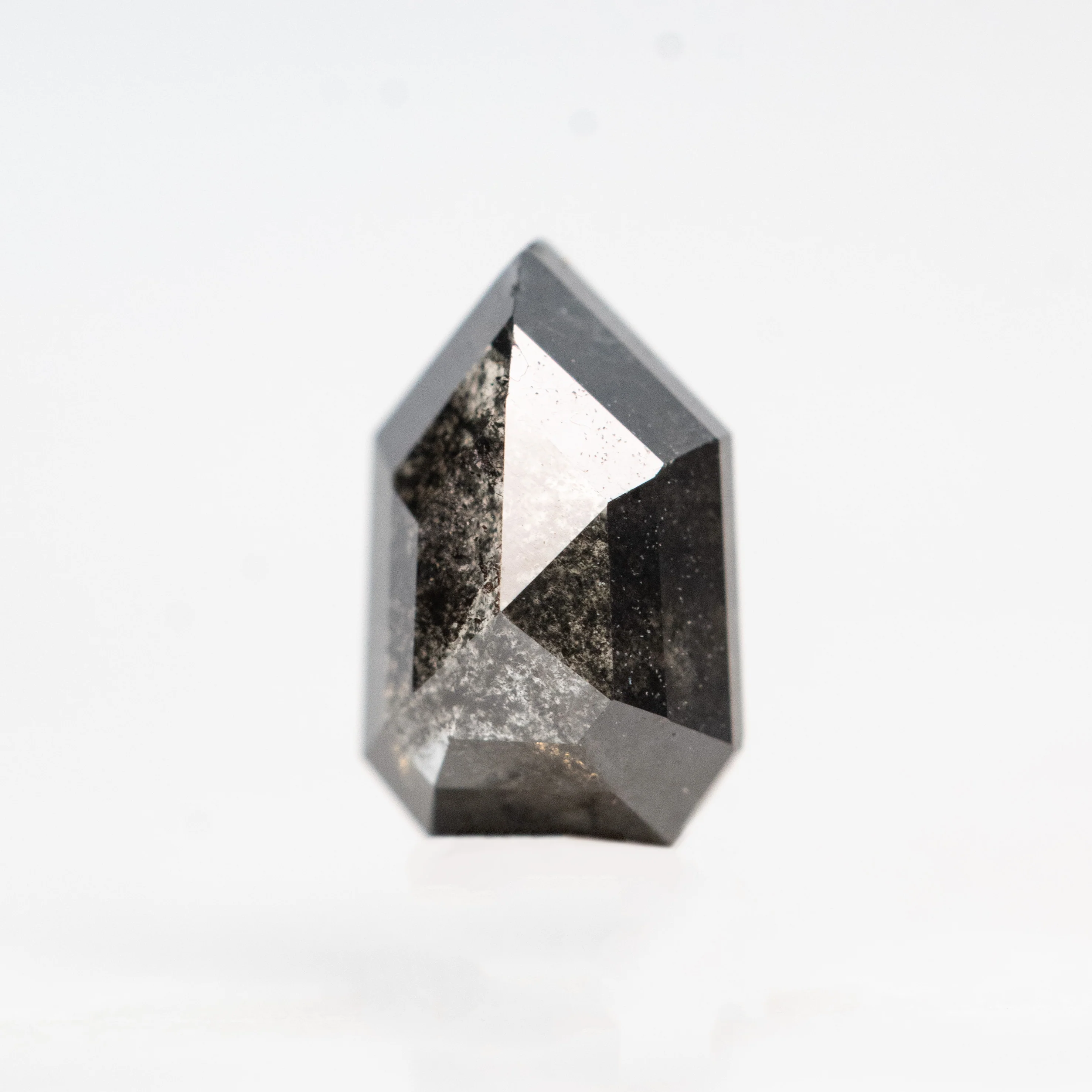 0.79 Carat Black Geometric Shield Cut Salt and Pepper Diamond - Inventory Code BCS079 - Image 3