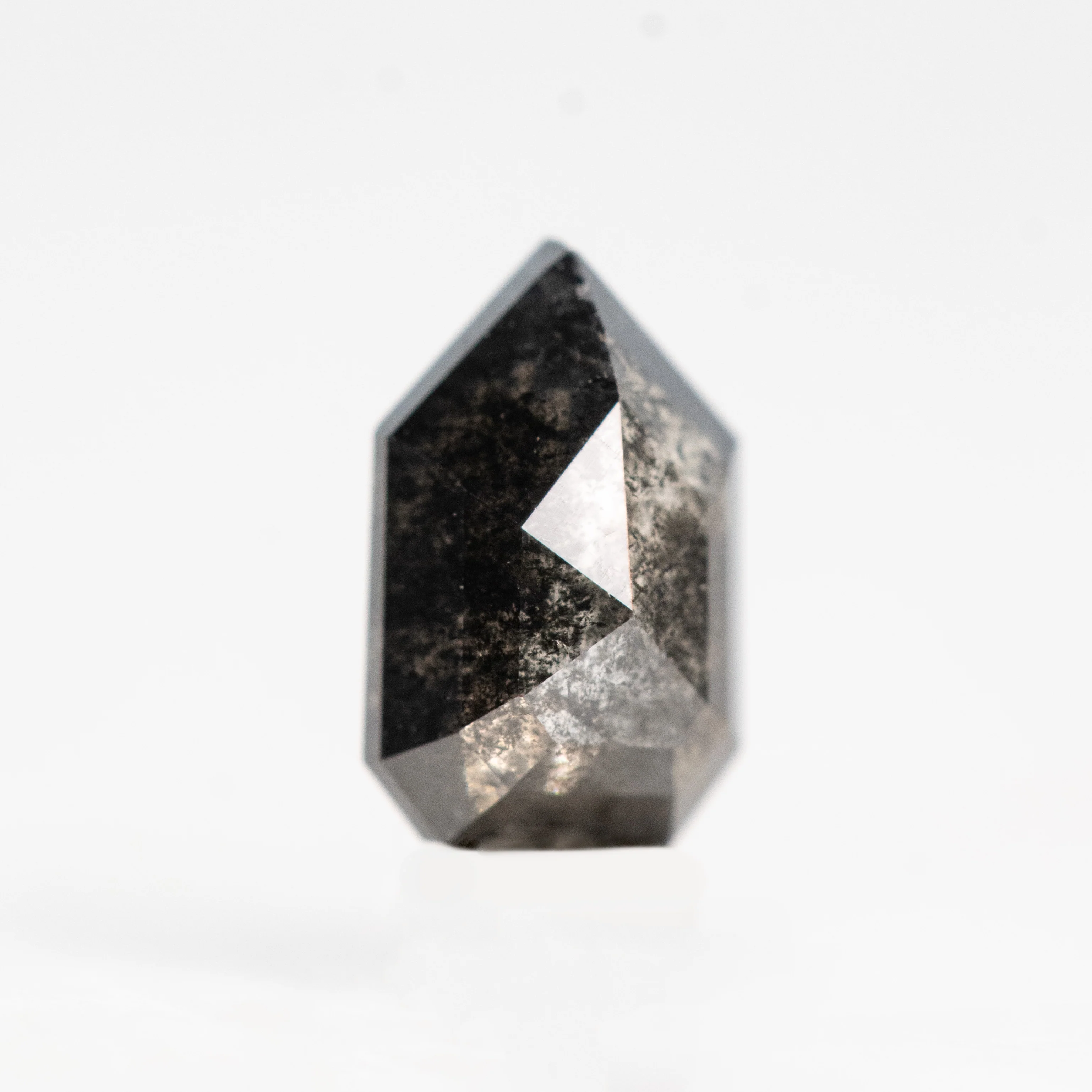 0.79 Carat Black Geometric Shield Cut Salt and Pepper Diamond - Inventory Code BCS079 - Image 4