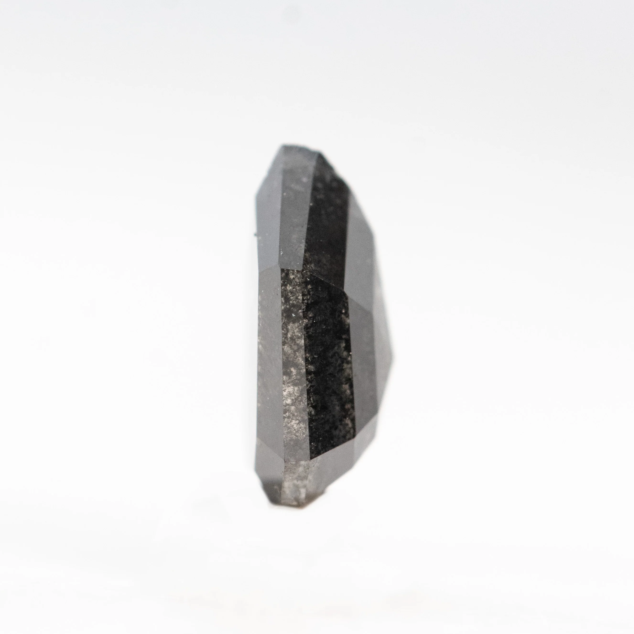 0.79 Carat Black Geometric Shield Cut Salt and Pepper Diamond - Inventory Code BCS079 - Image 5