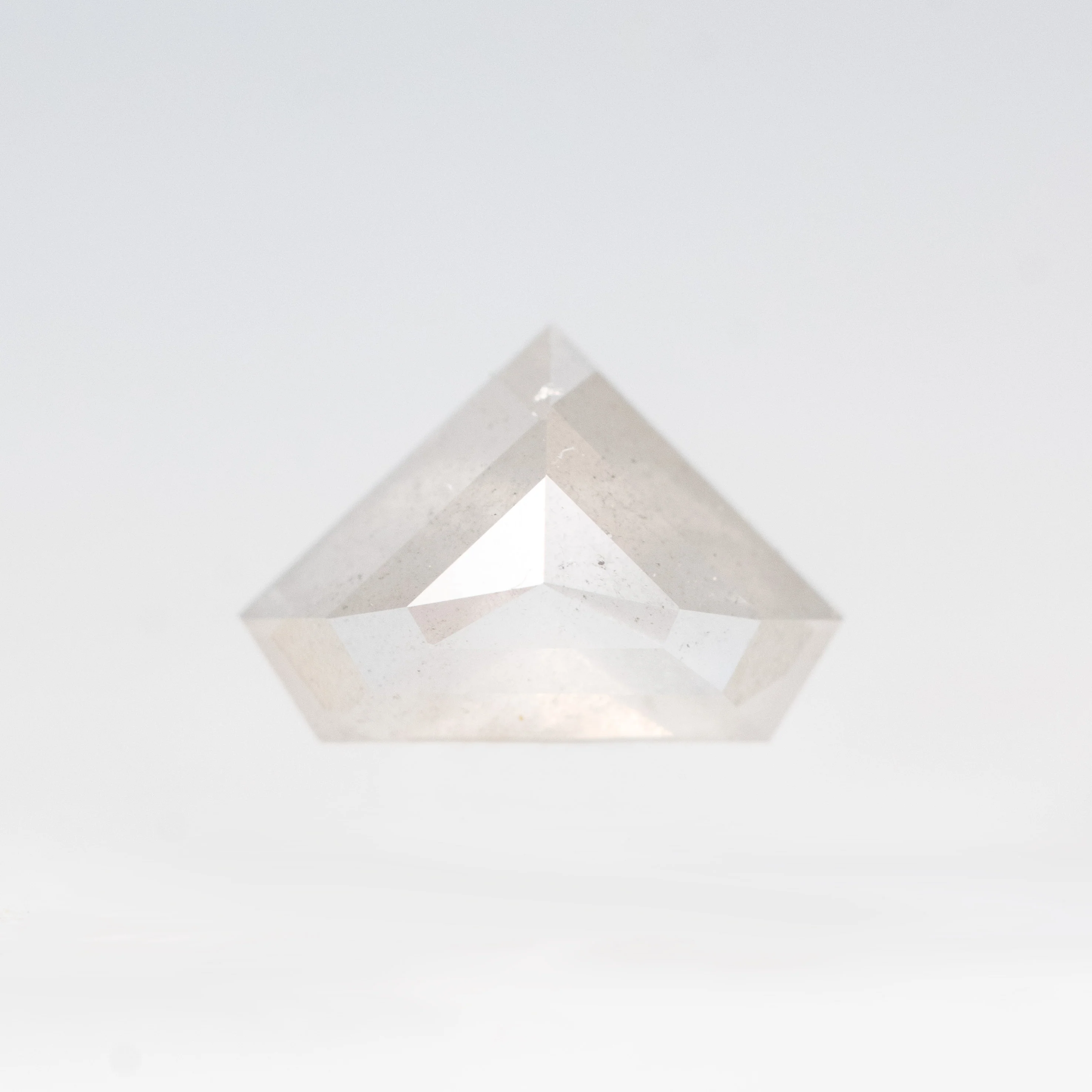 0.80 Carat Misty White Shield Salt and Pepper Diamond for Custom Work - Inventory Code MWS080