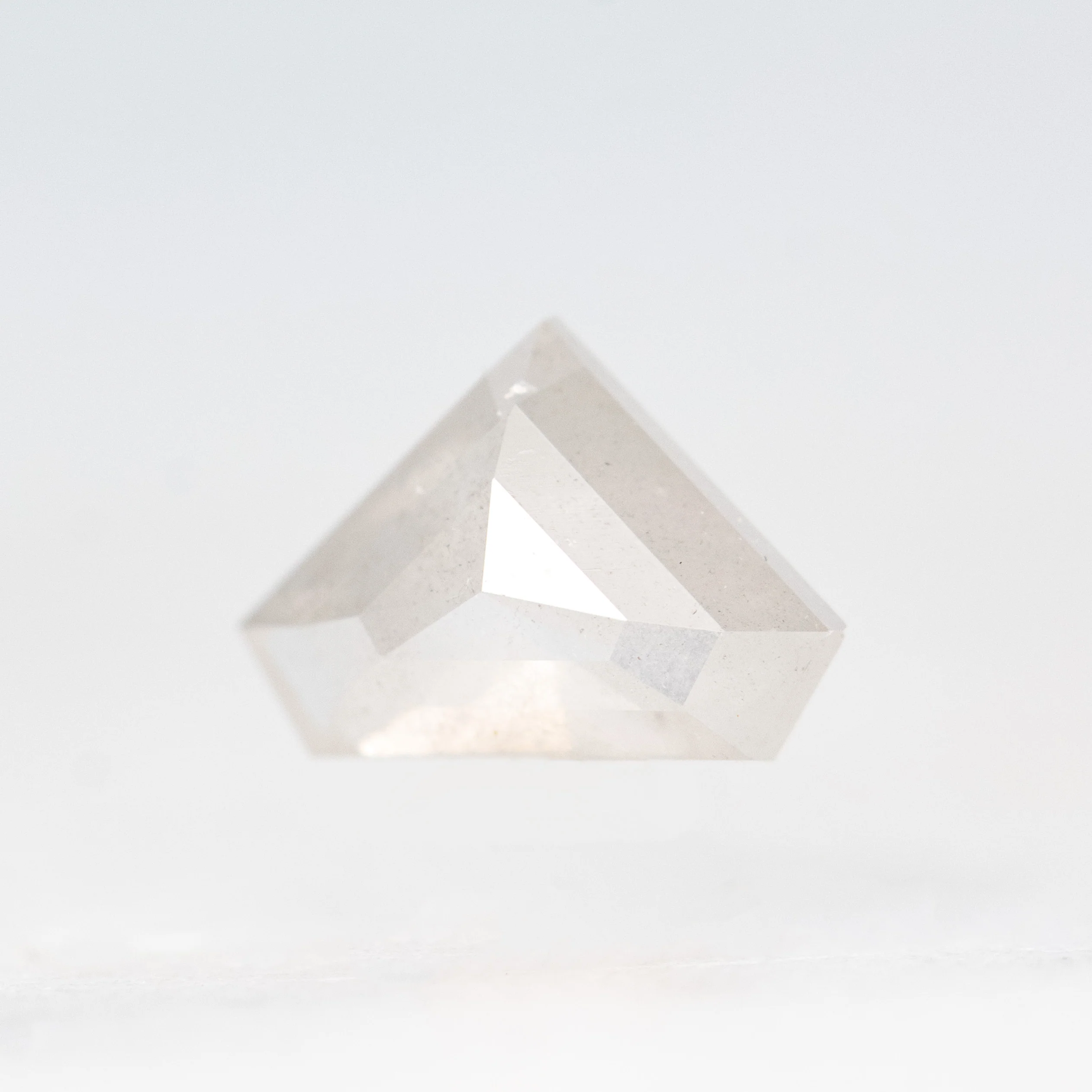 0.80 Carat Misty White Shield Salt and Pepper Diamond for Custom Work - Inventory Code MWS080 - Image 3