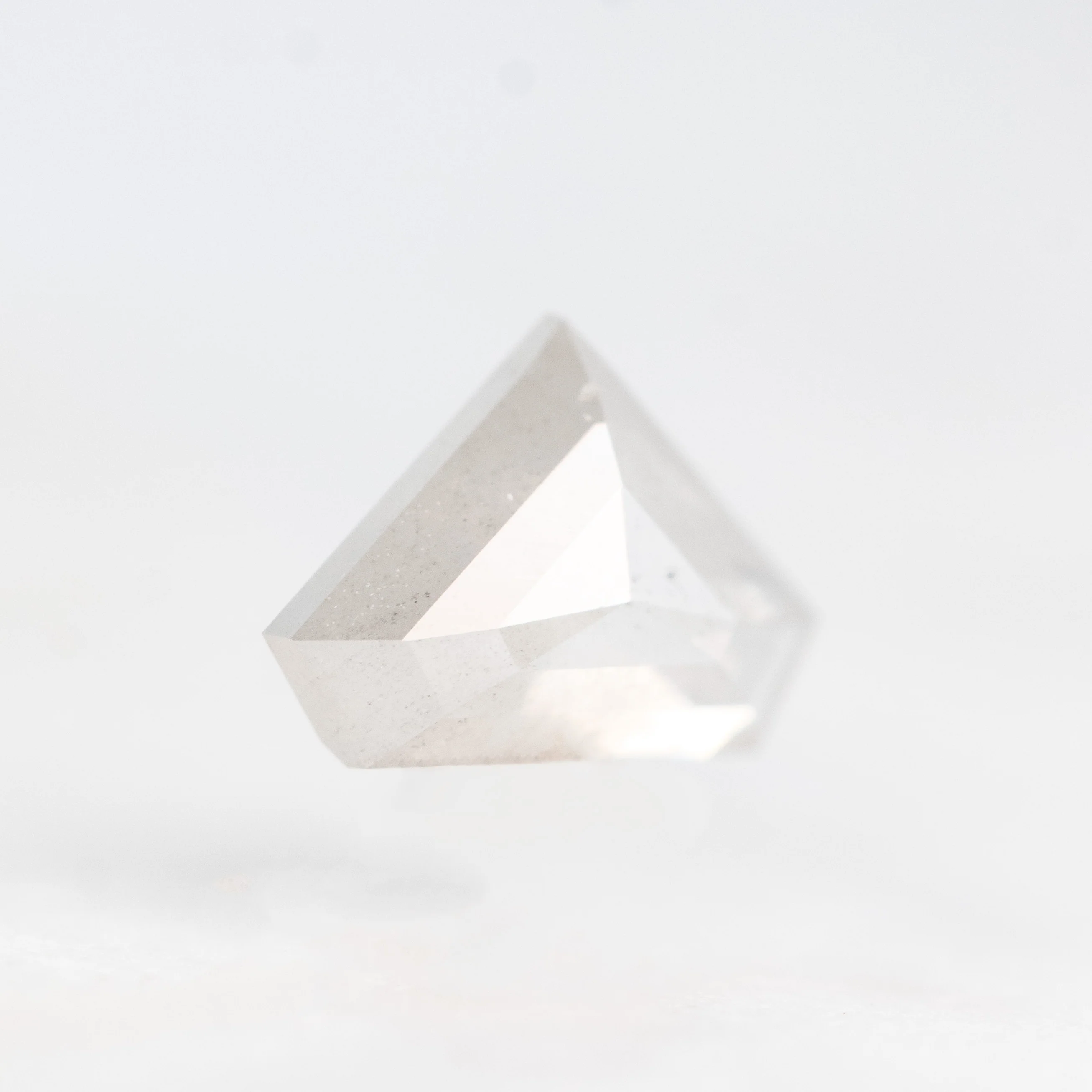 0.80 Carat Misty White Shield Salt and Pepper Diamond for Custom Work - Inventory Code MWS080 - Image 4