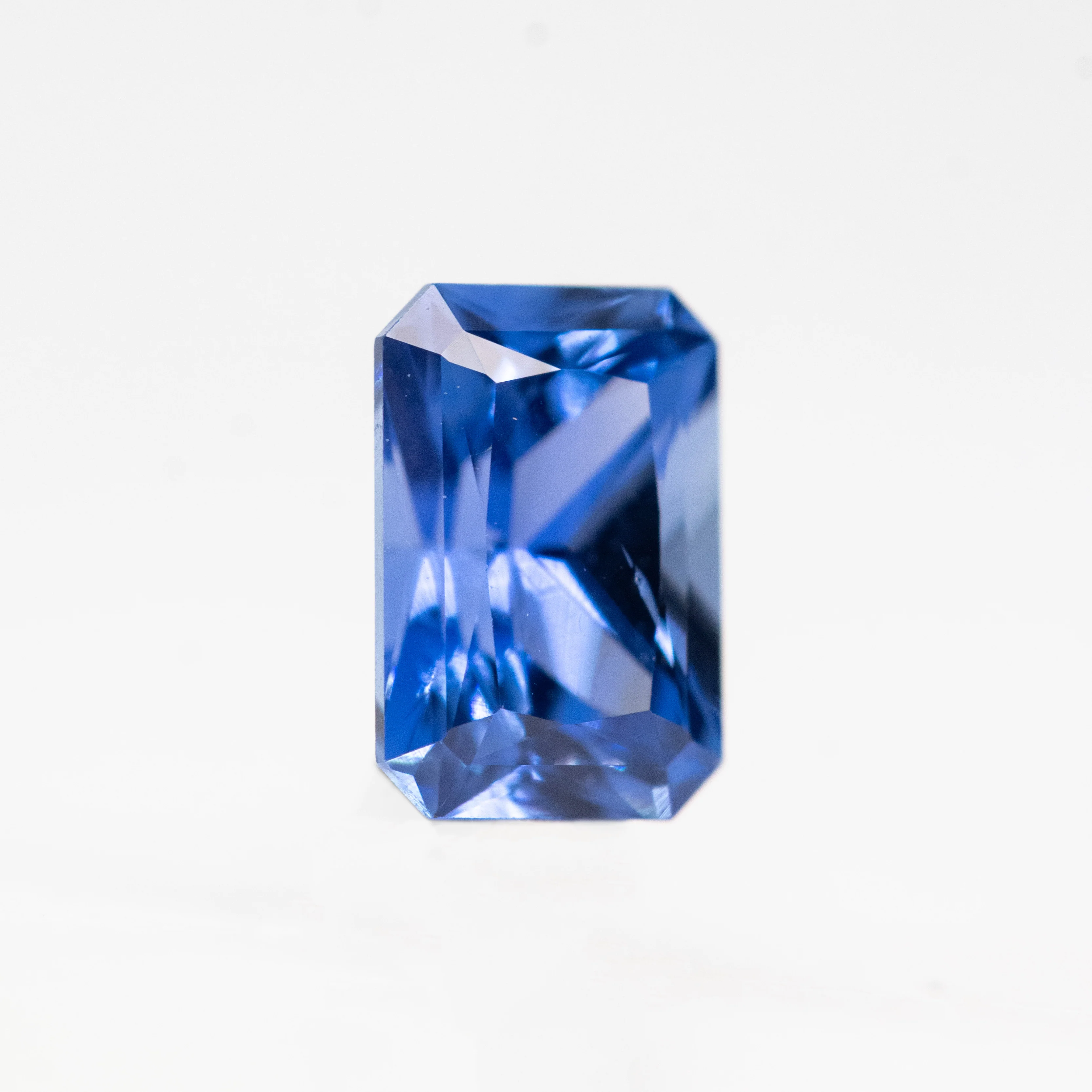 0.80 Carat Radiant Cut Cornflower Blue Sapphire for Custom Work - Inventory Code BRS080 - Image 4