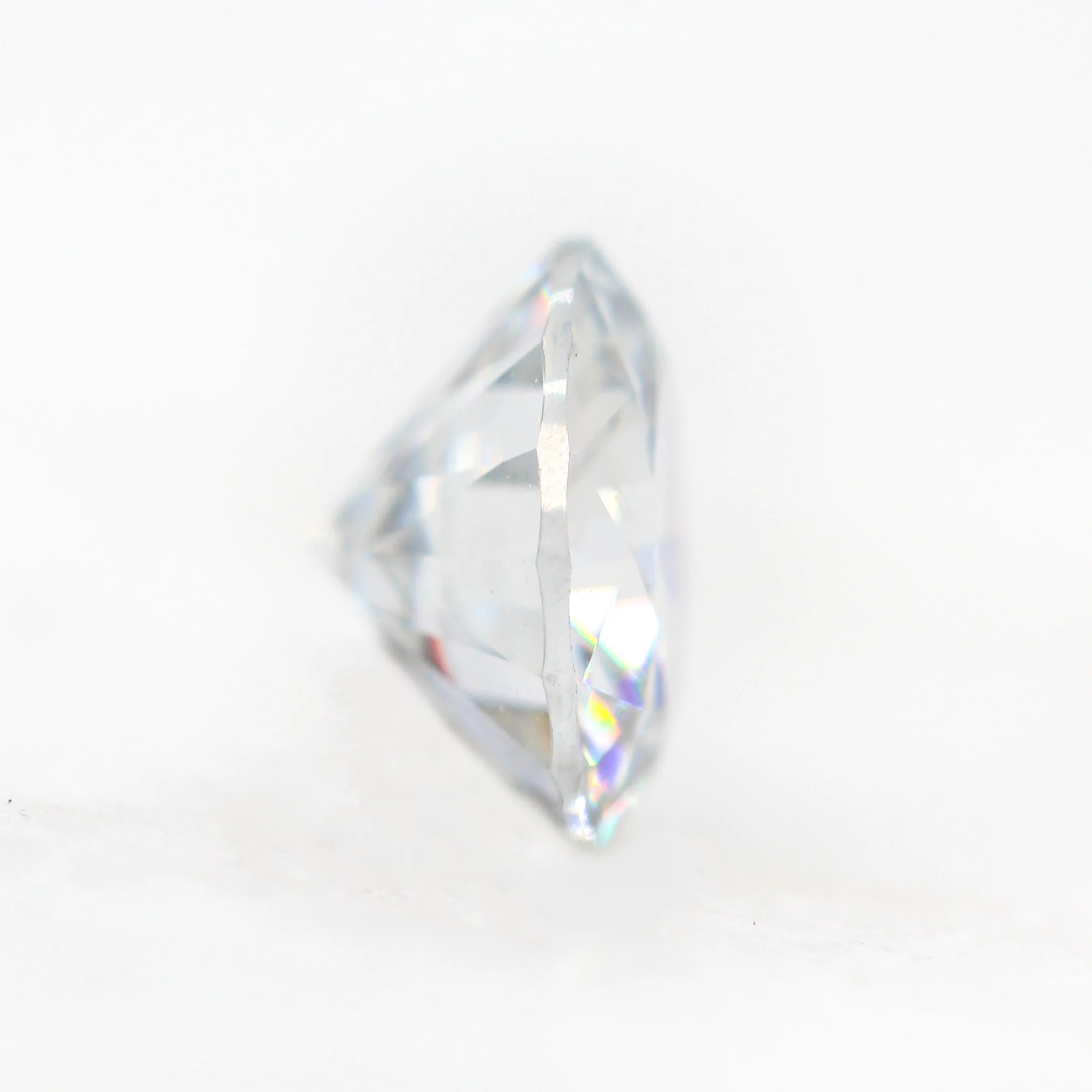 0.80 Carat Round White Moissanite for Custom Work - Inventory Code WRM080 - Image 5