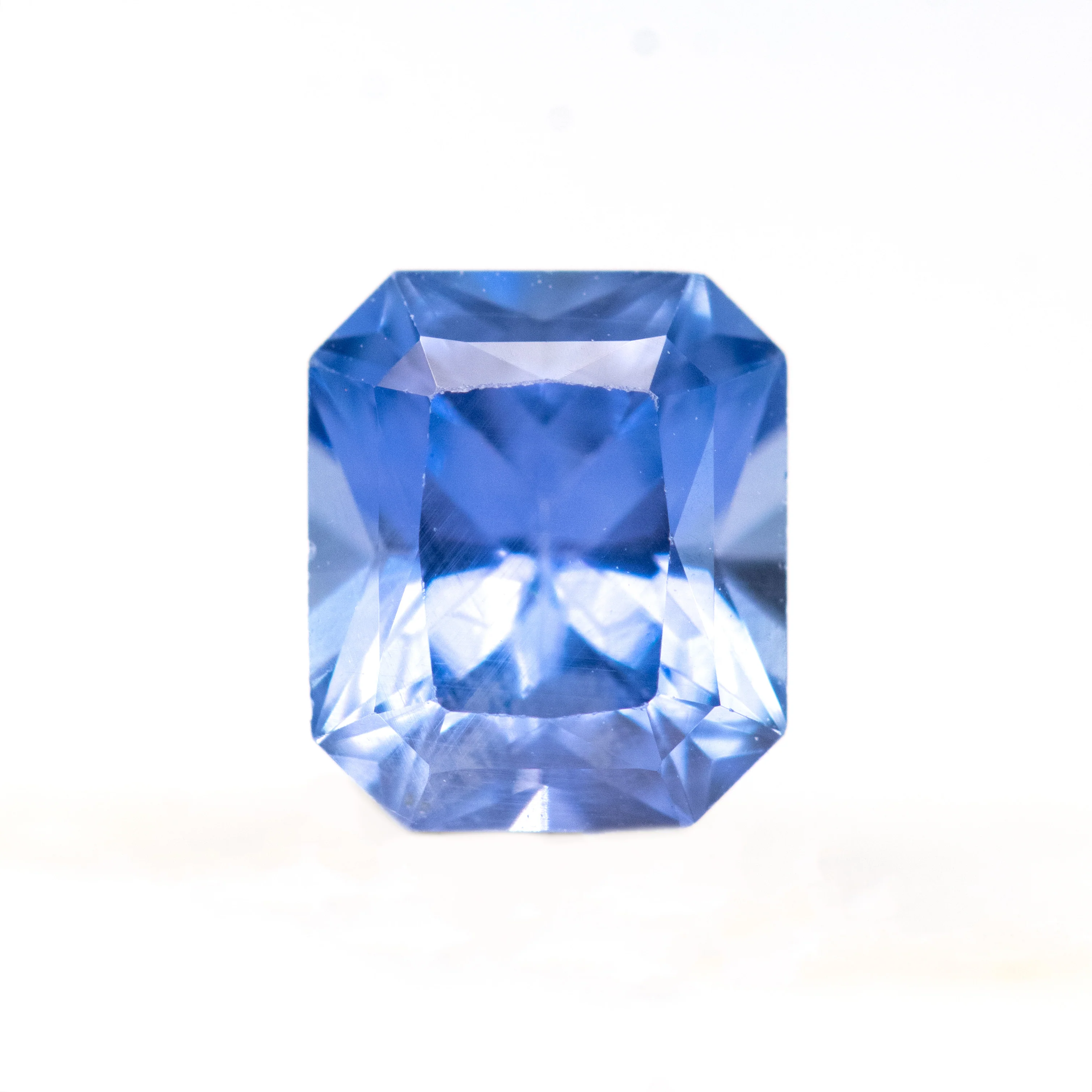 0.81 Carat Radiant Cut Cornflower Blue Sapphire for Custom Work - Inventory Code RCBS081