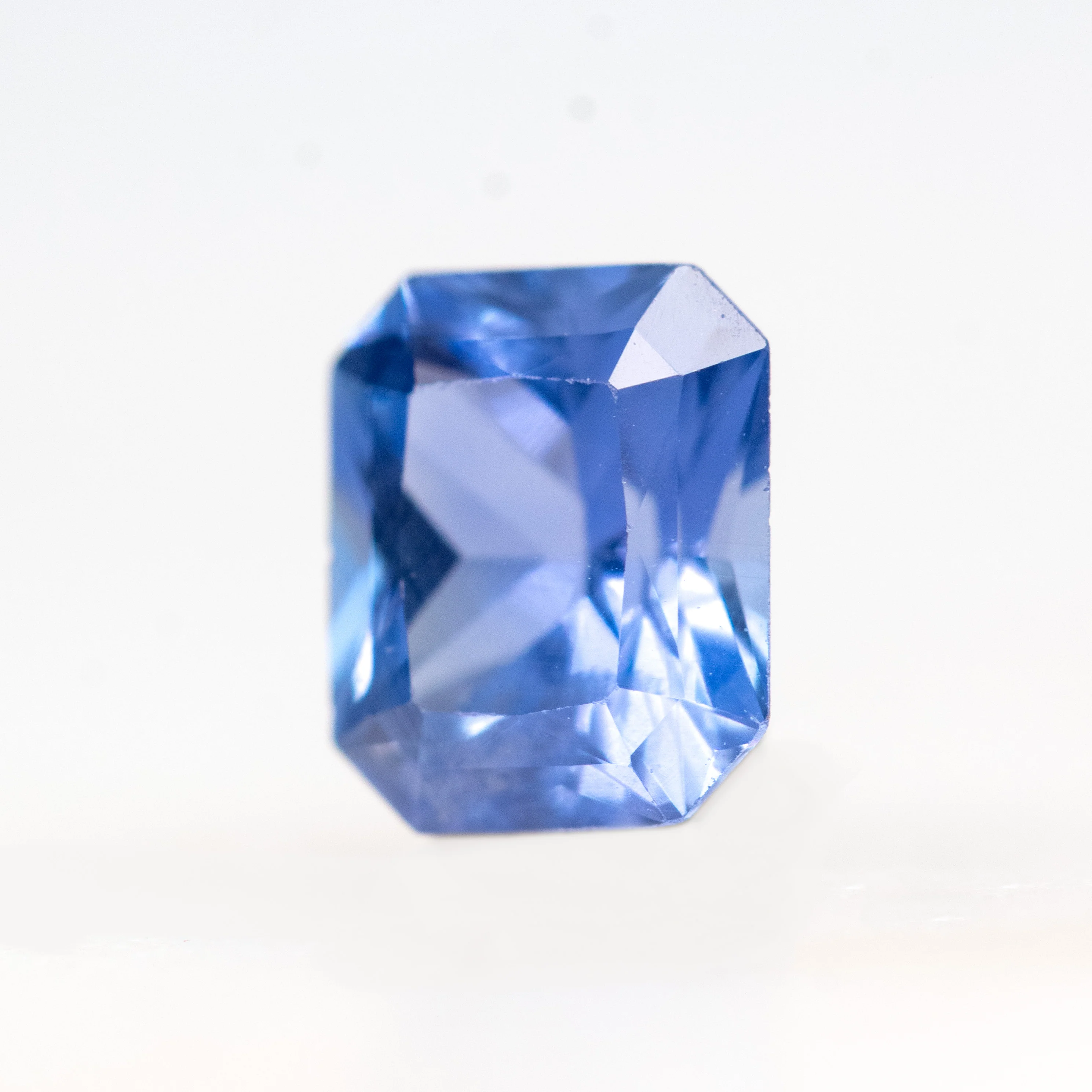 0.81 Carat Radiant Cut Cornflower Blue Sapphire for Custom Work - Inventory Code RCBS081 - Image 3