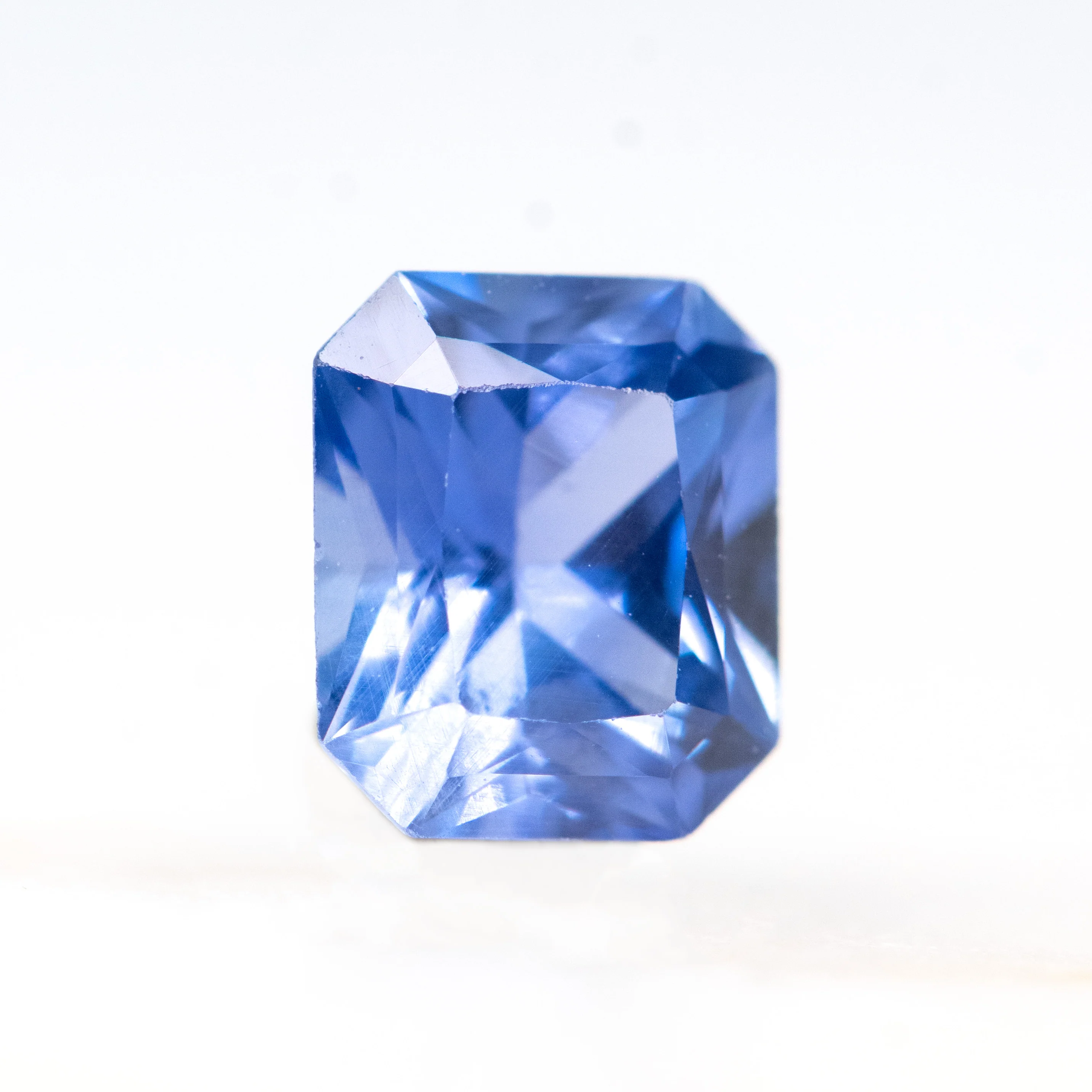 0.81 Carat Radiant Cut Cornflower Blue Sapphire for Custom Work - Inventory Code RCBS081 - Image 4