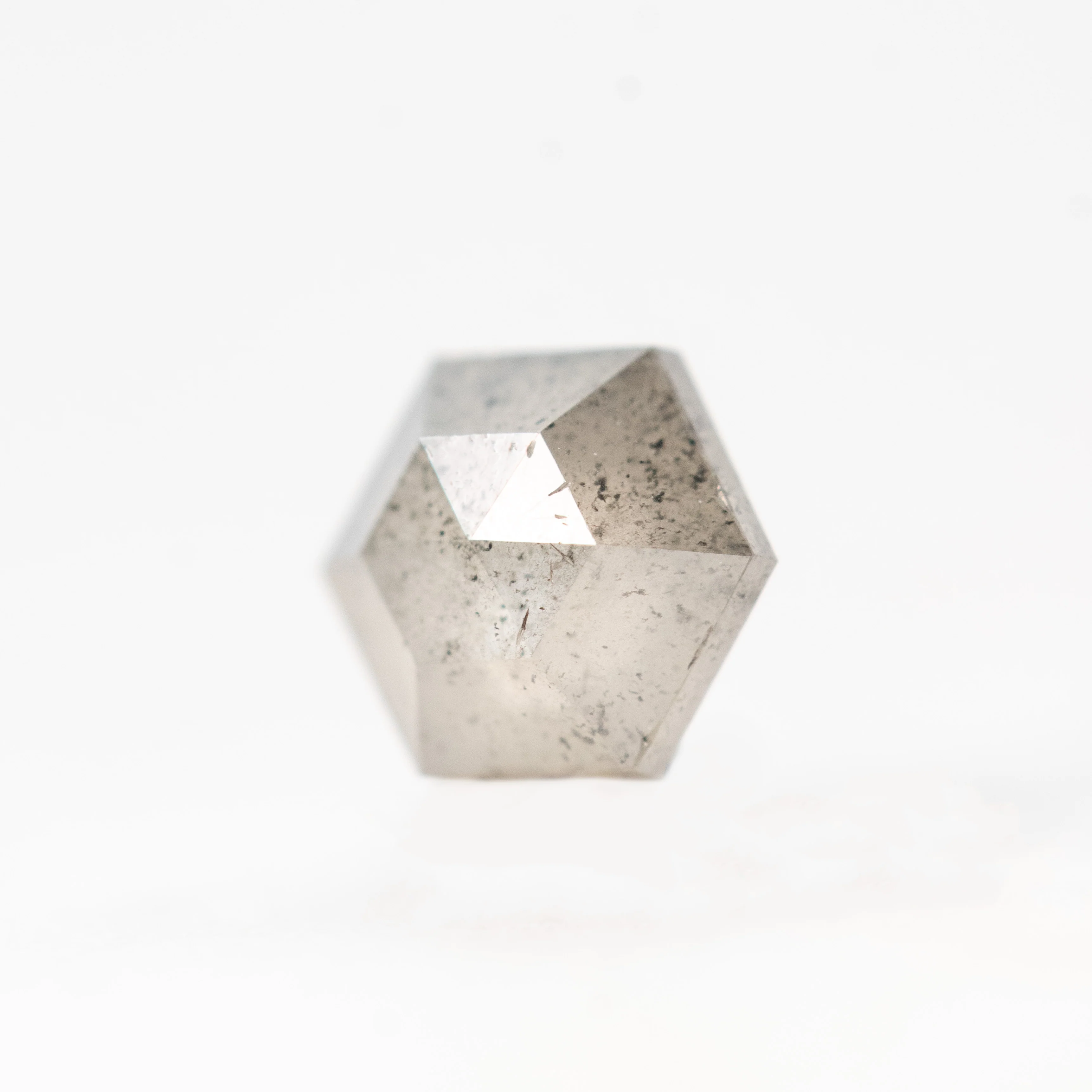 0.83 Carat Light Gray Hexagon Salt and Pepper Diamond for Custom Work - Inventory Code LGH083 - Image 3