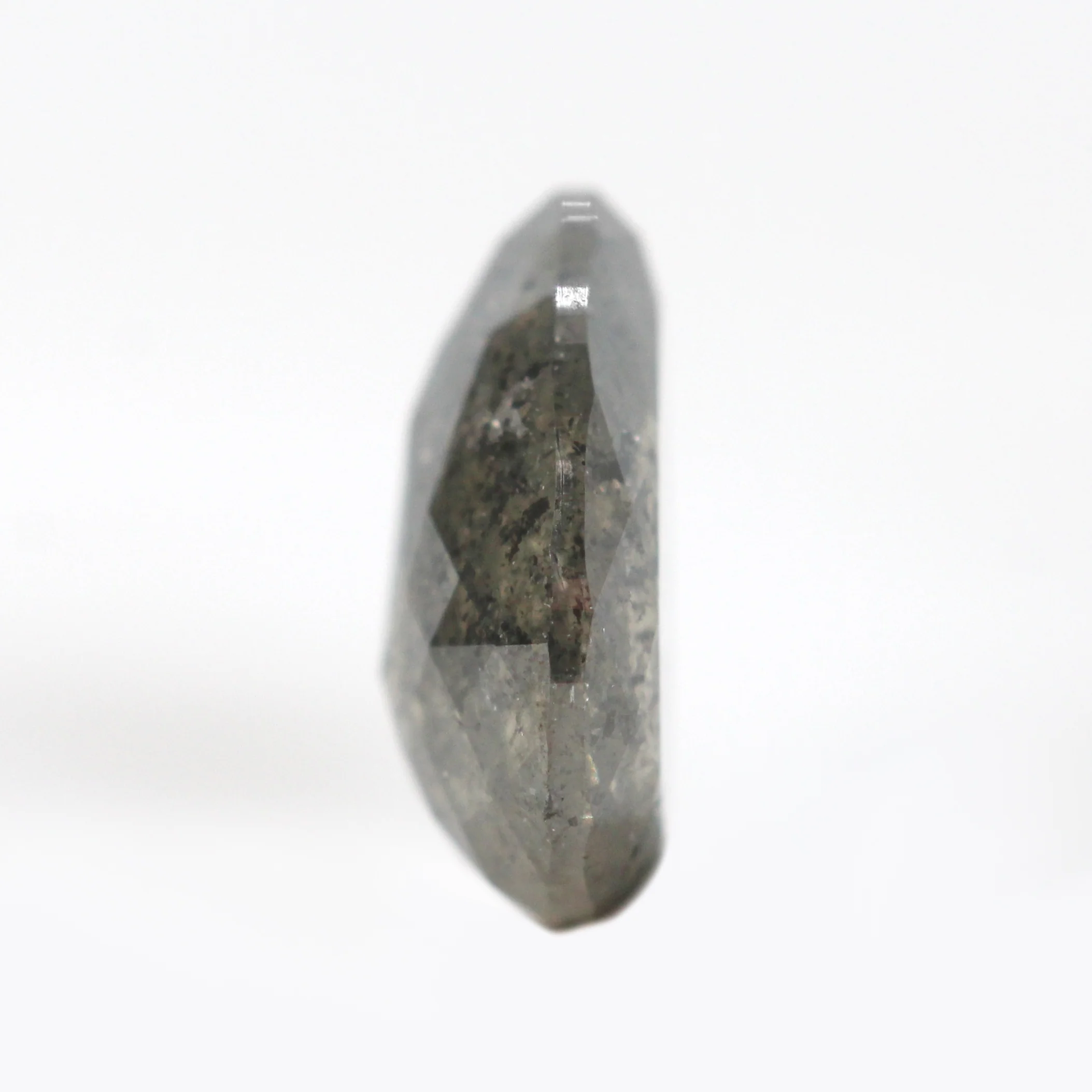 0.85 Carat Dark Gray Pear Salt and Pepper Diamond for Custom Work - Inventory Code DSP085 - Image 6