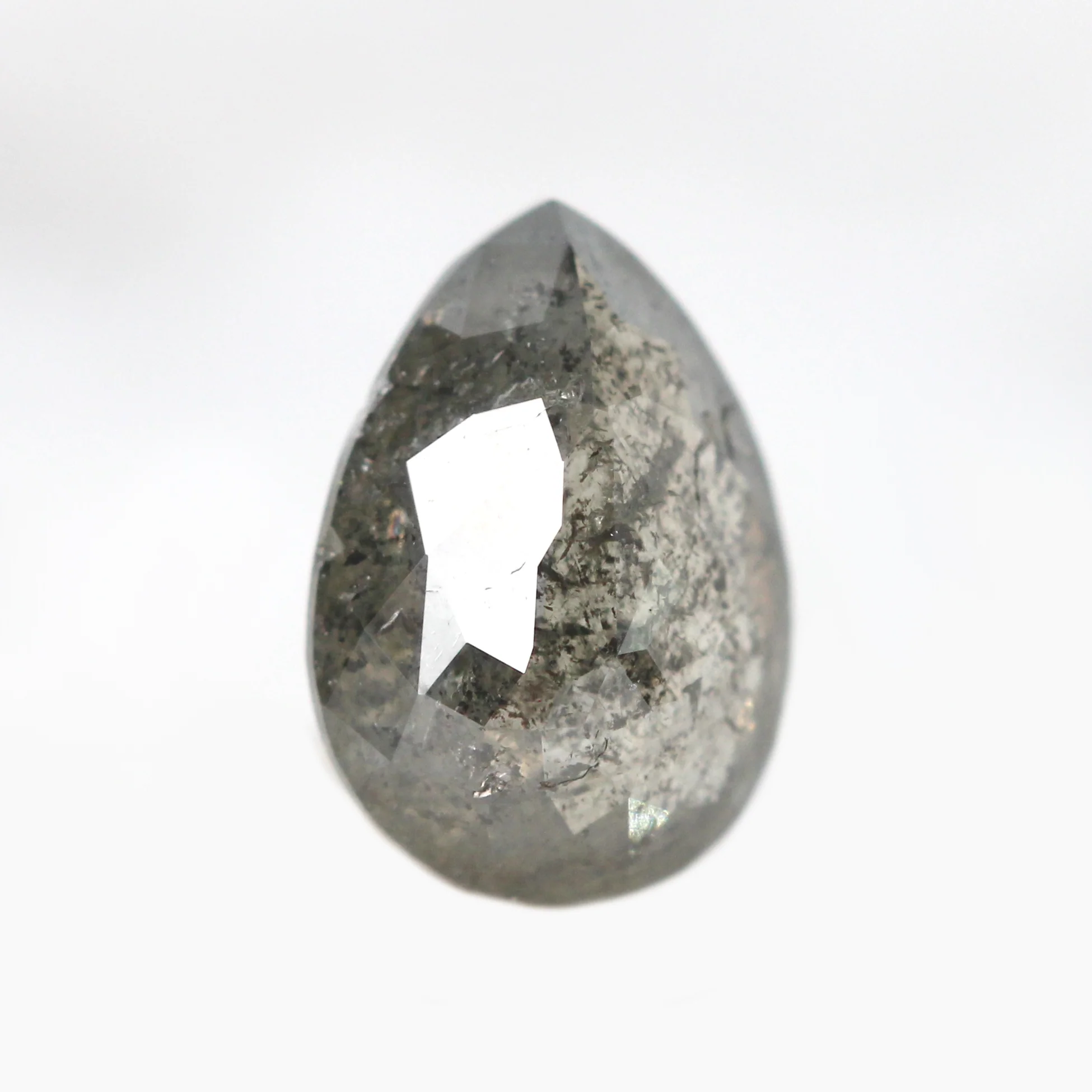 0.85 Carat Dark Gray Pear Salt and Pepper Diamond for Custom Work - Inventory Code DSP085 - Image 7