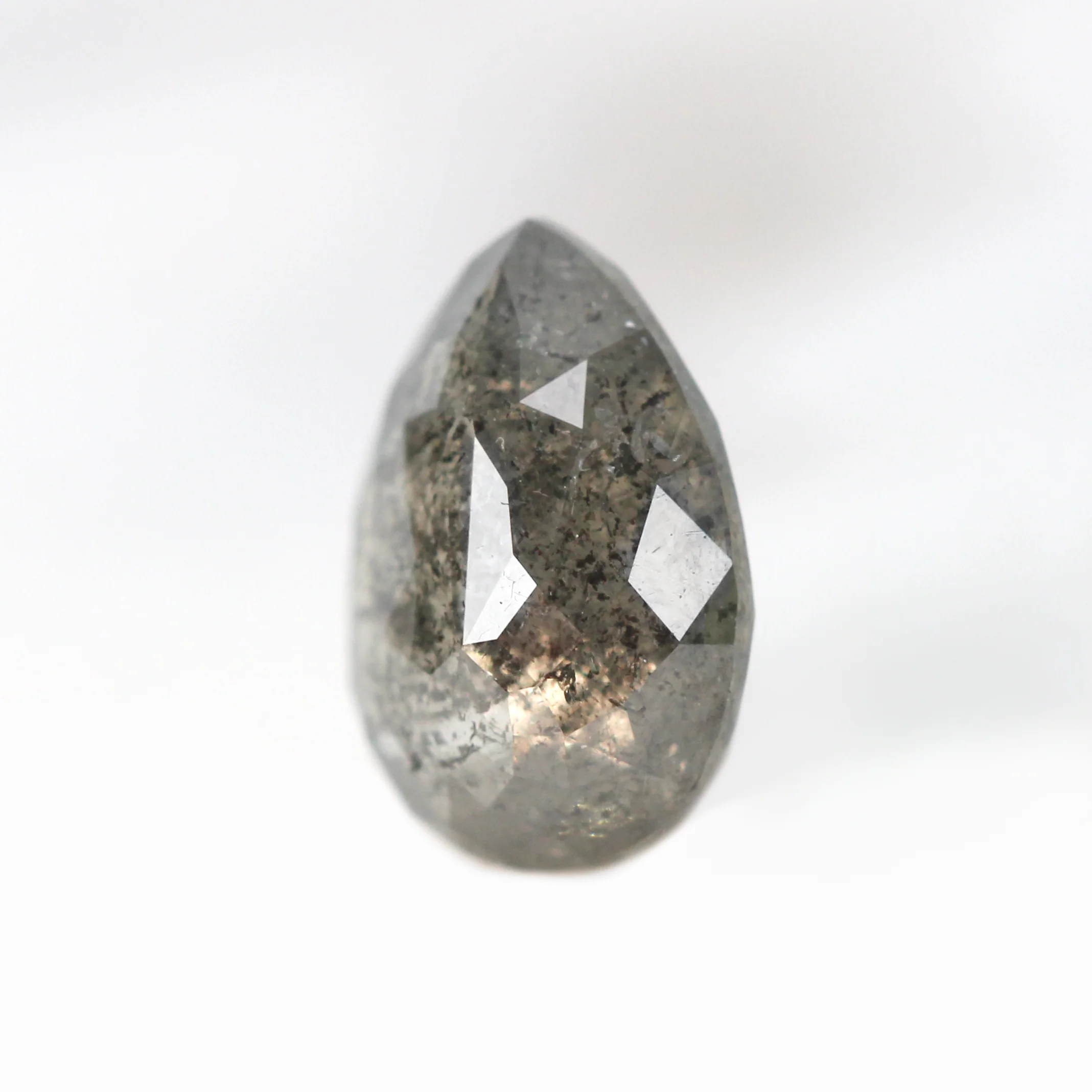 0.85 Carat Dark Gray Pear Salt and Pepper Diamond for Custom Work - Inventory Code DSP085 - Image 8