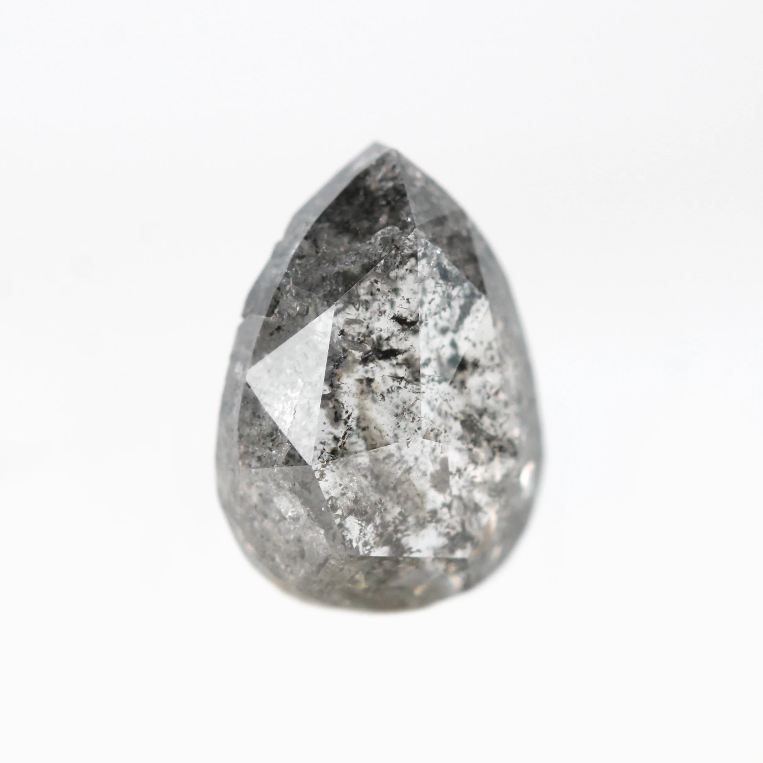 0.86 Carat Gray Pear Salt and Pepper Diamond for Custom Work - Inventory Code SGP086 - Image 3