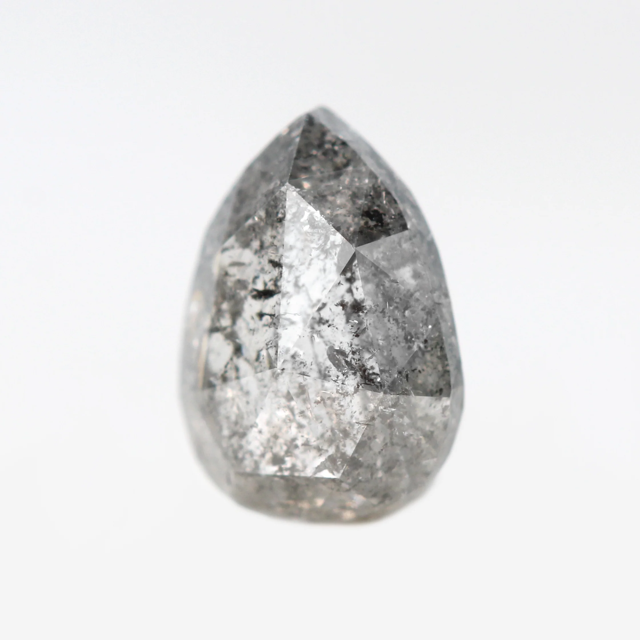 0.86 Carat Gray Pear Salt and Pepper Diamond for Custom Work - Inventory Code SGP086 - Image 4