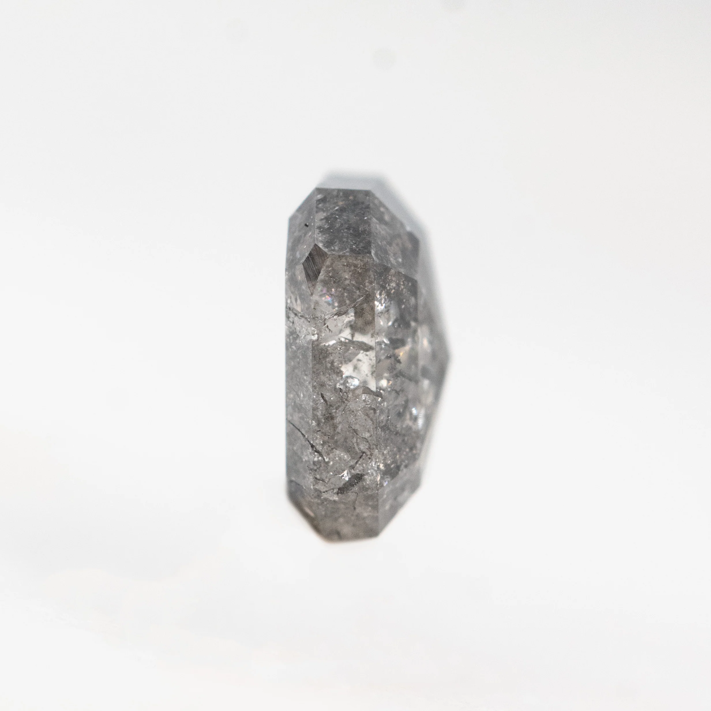 0.88 Carat Dark and Clear Emerald Cut Salt and Pepper Diamond for Custom Work - Inventory Code DCEC088 - Image 5