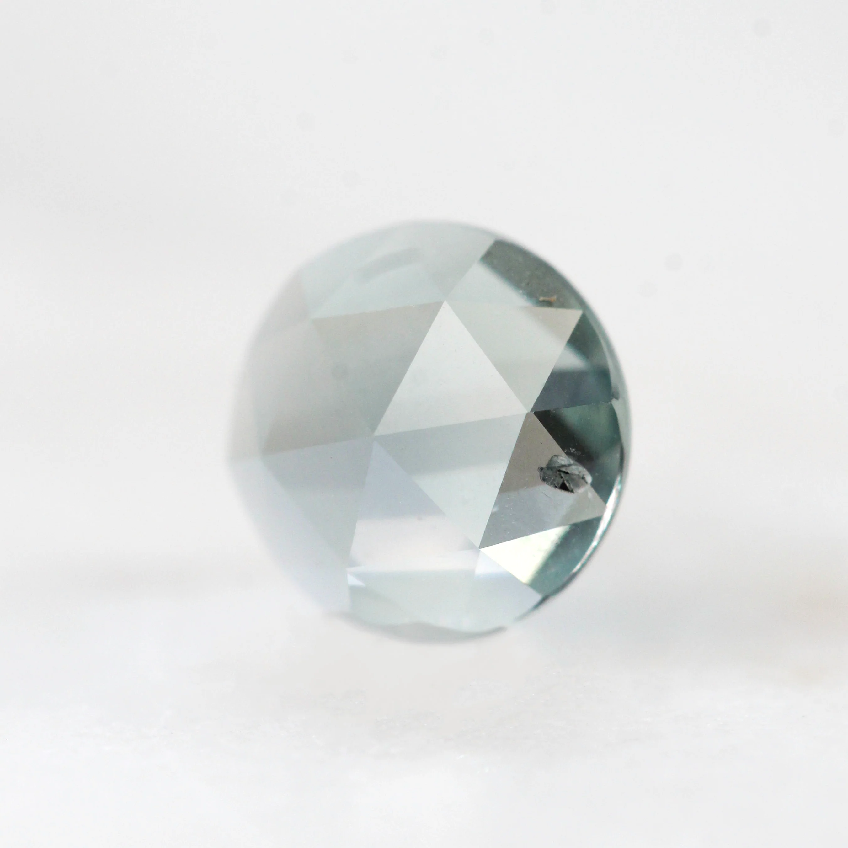0.90 Carat Clear Blue Round Montana Sapphire for Custom Work - Inventory Code CBRS090 - Image 3