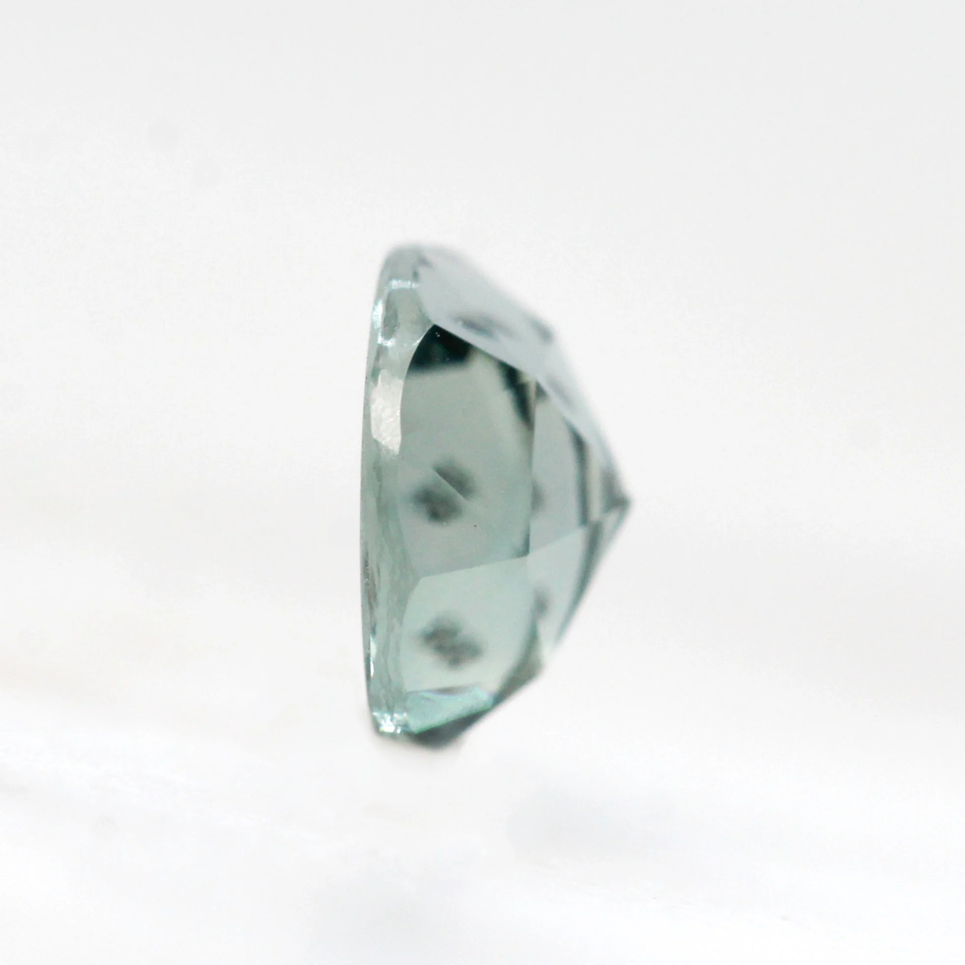 0.90 Carat Clear Blue Round Montana Sapphire for Custom Work - Inventory Code CBRS090 - Image 5